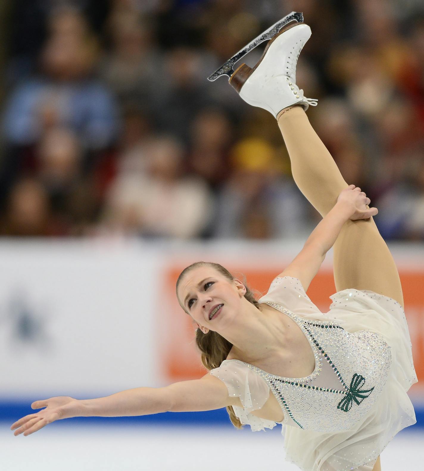 Polina Edmunds- Second ] (AARON LAVINSKY/STAR TRIBUNE) aaron.lavinsky@startribune.com The Championship Ladies Free Skate Program of the 2016 Prudential U.S. Figure Skating Championships was held at Xcel Energy Center on Saturday, Jan. 23, 2016 in St. Paul, Minn.