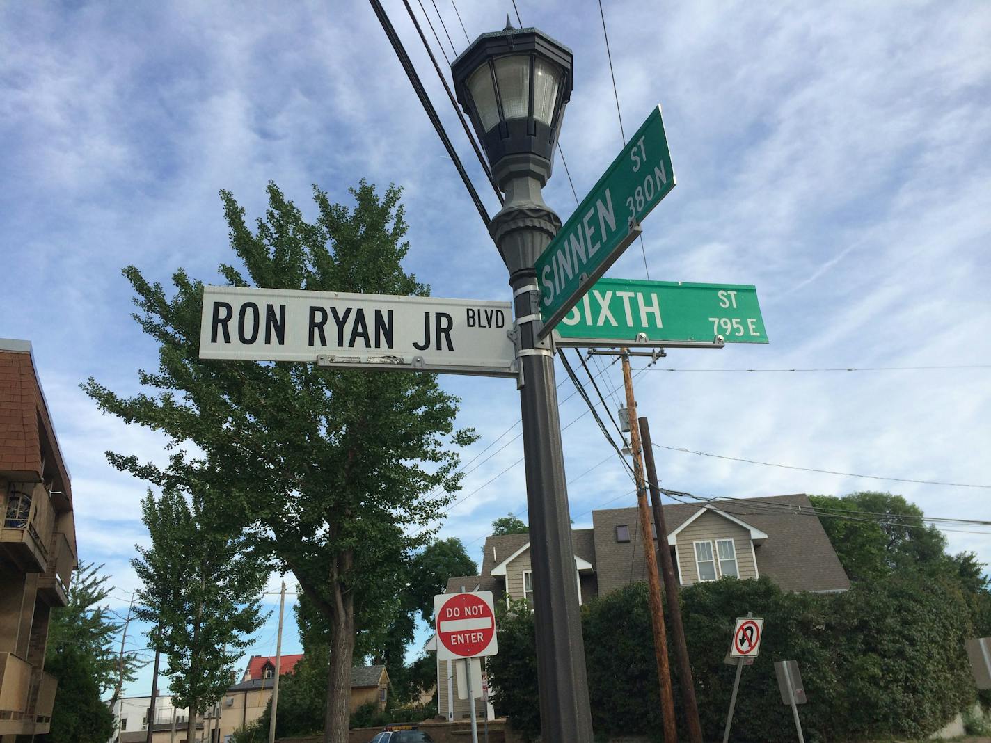 A part of a street in the Dayton's Bluff neighborhood of St. Paul near where Ron Ryan Jr. was killed is dedicated in honor of him.