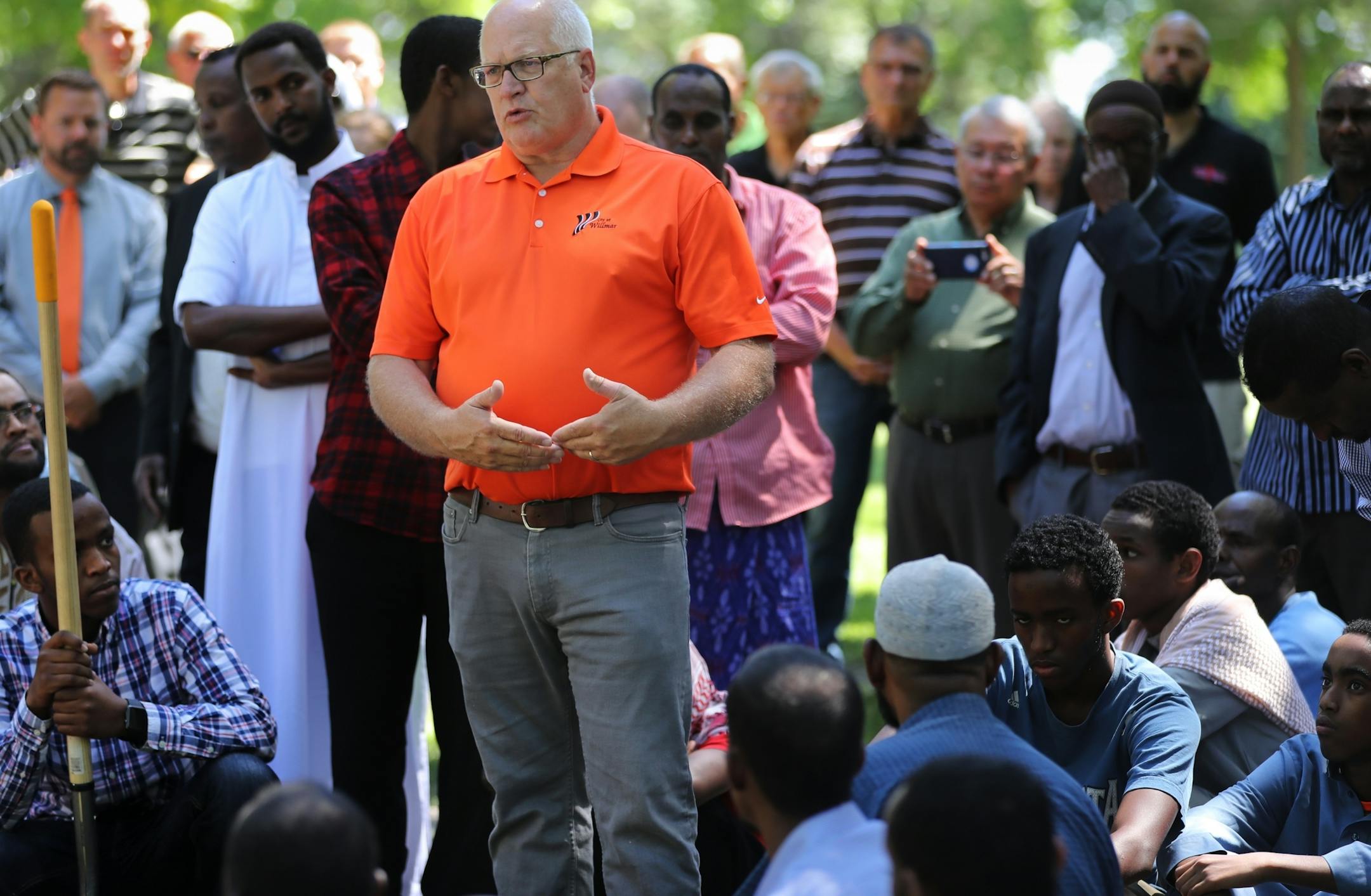 Mayor Marv Calvin gave a message of unity and support to the Somali community at the funeral.[In Willmar where Ahmed Ashi, 11 who drowned along with childhood friend Idris Hussein,11, the community came together to lay the boys to rest.Richard Tsong-Taatarii/rtsong-taatarii@startribune.com