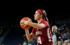 Indiana guard Sara Scalia scored 19 points in a Jan. 23 victory at Michigan. The former Gopher faces her former team at 7 p.m. Wednesday at Williams A