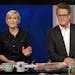 Mika Brzezinski and Joe Scarborough, shown on March 29, 2017, are co-hosts of MSNBC's "Morning Joe" which is recorded at NBC News studios in Rockefell
