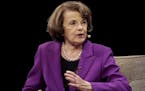 FILE - In this Aug. 29, 2017, file photo, United States Sen. Dianne Feinstein, D-Calif., speaks at the Commonwealth Club in San Francisco. Feinstein, 