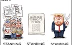 Sack cartoon: Standing Rock under Trump