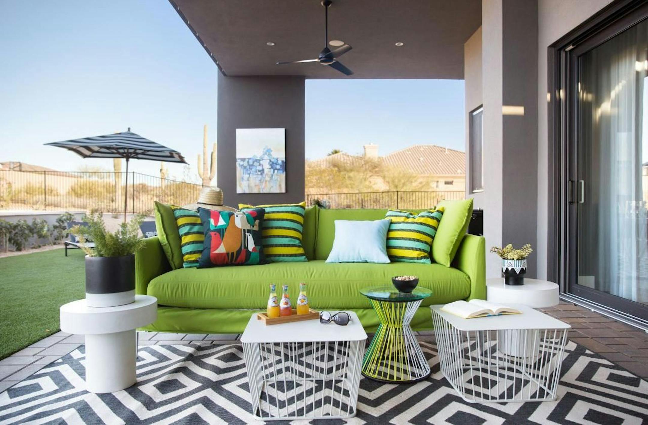 Enter to win HGTV's Smart Home featuring a furnished back-yard patio with views of the Scottsdale, Ariz. desert. Credit Brittany Ambridge.