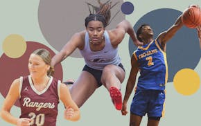 The all-sport list of Class of 2026 standouts include Tori Oerlein of Crosby-Ironton, left, Jayda Wilson from Roseville (center) and Jayden Moore at H