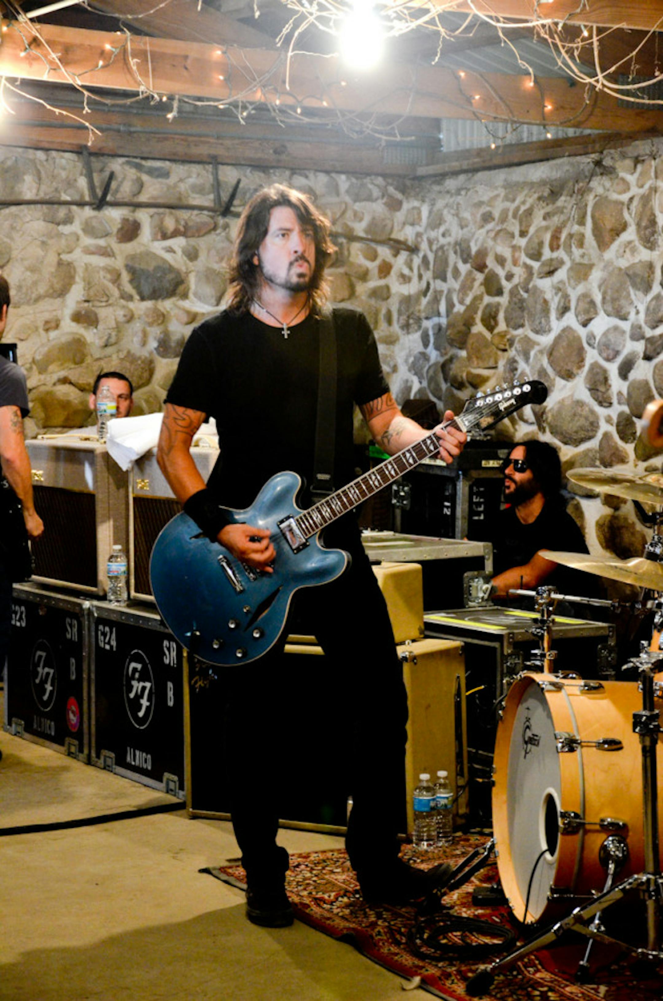 Dave Grohl at the Foo Fighters' garage show Tuesday in White Bear Lake. / Photos by Doug Nelson, courtesy 93X FM