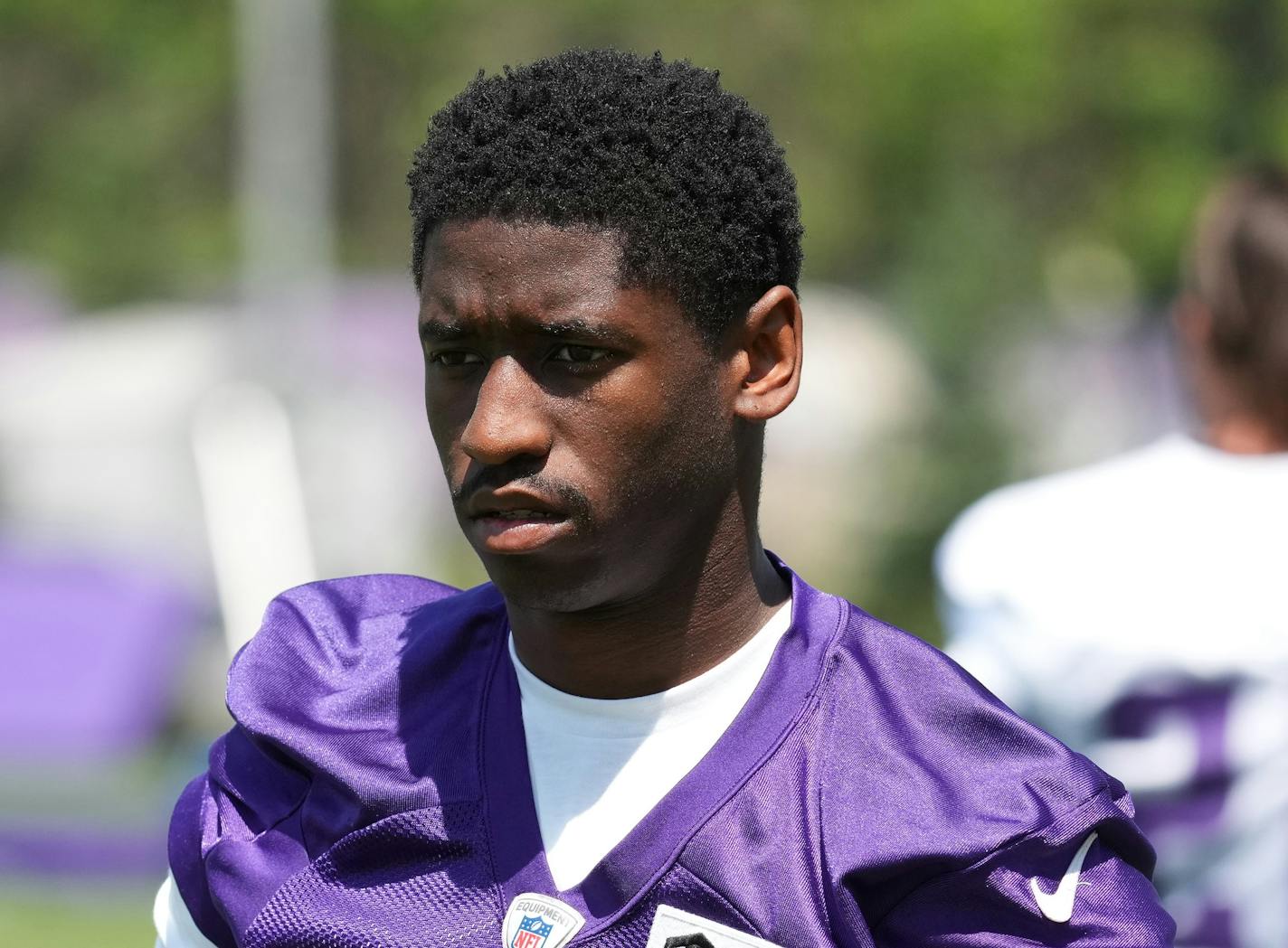 Minnesota Vikings newly drafted wide receiver Jordan Addison (3) takes the field without pads or a helmet on the first day of the Vikings mandatory minicamp Tuesday, June 13, 2023 at the TCO Performance Center in Eagan, Minn. ] ANTHONY SOUFFLE • anthony.souffle@startribune.com