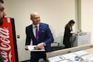 Gophers head coach P.J. Fleck was all smiles after he spoke to the media minutes after signing a 7-year contract extension Tuesday afternoon. ] Aaron 