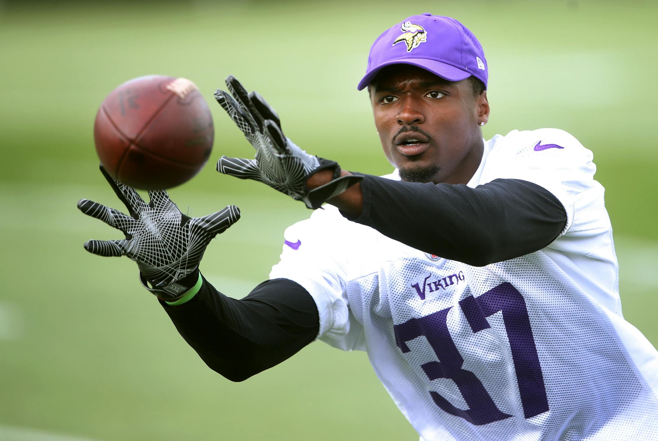 Vikings corner back Terrell Sinkfield during practice at Minnesota State University Mankato Monday July 24, 2017 in Mankato , MN.