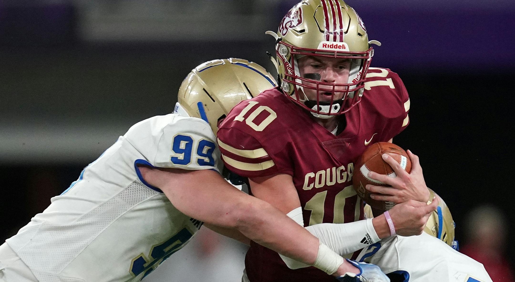 Reid Patterson (10) and Lakeville South were ranked No. 1 all season. Should they stay there?