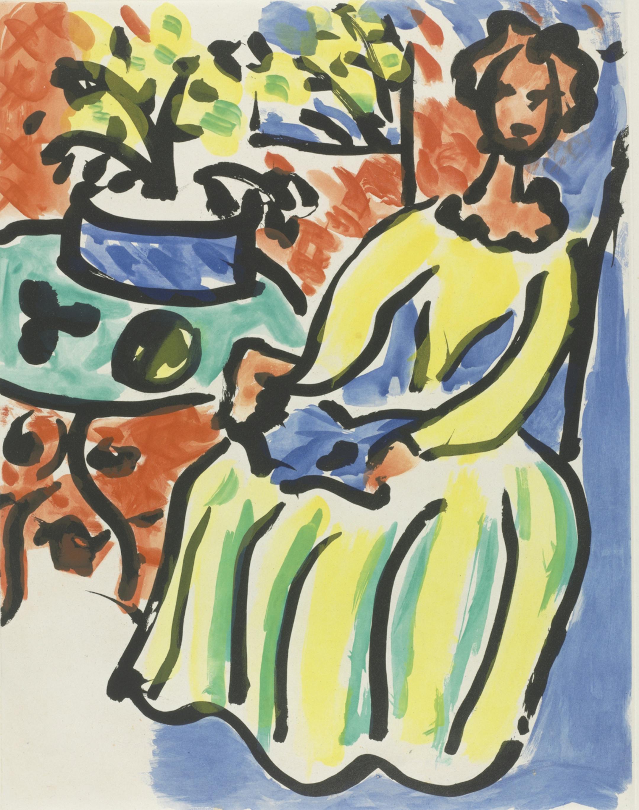 Henri Matisse (French, 1869-1954) The Yellow Dress, 1929-1931 Oil on canvas 39 9/16 x 32 1/8 in. (100.5 x 81.6 cm.) The Baltimore Museum of Art: The Cone Collection, formed by Dr. Claribel Cone and Miss Etta Cone of Baltimore, Maryland, BMA 1950.256 ¬©Succession H. Matisse, Paris / Artists Rights Society (ARS), New York Henri Matisse (French 1869-1954); Marie‚ÄëJos√© in Yellow Dress; 1950; Color liftground aquatint; 760 x 572 mm / 29 15/16 x 22 1/2 in (shee