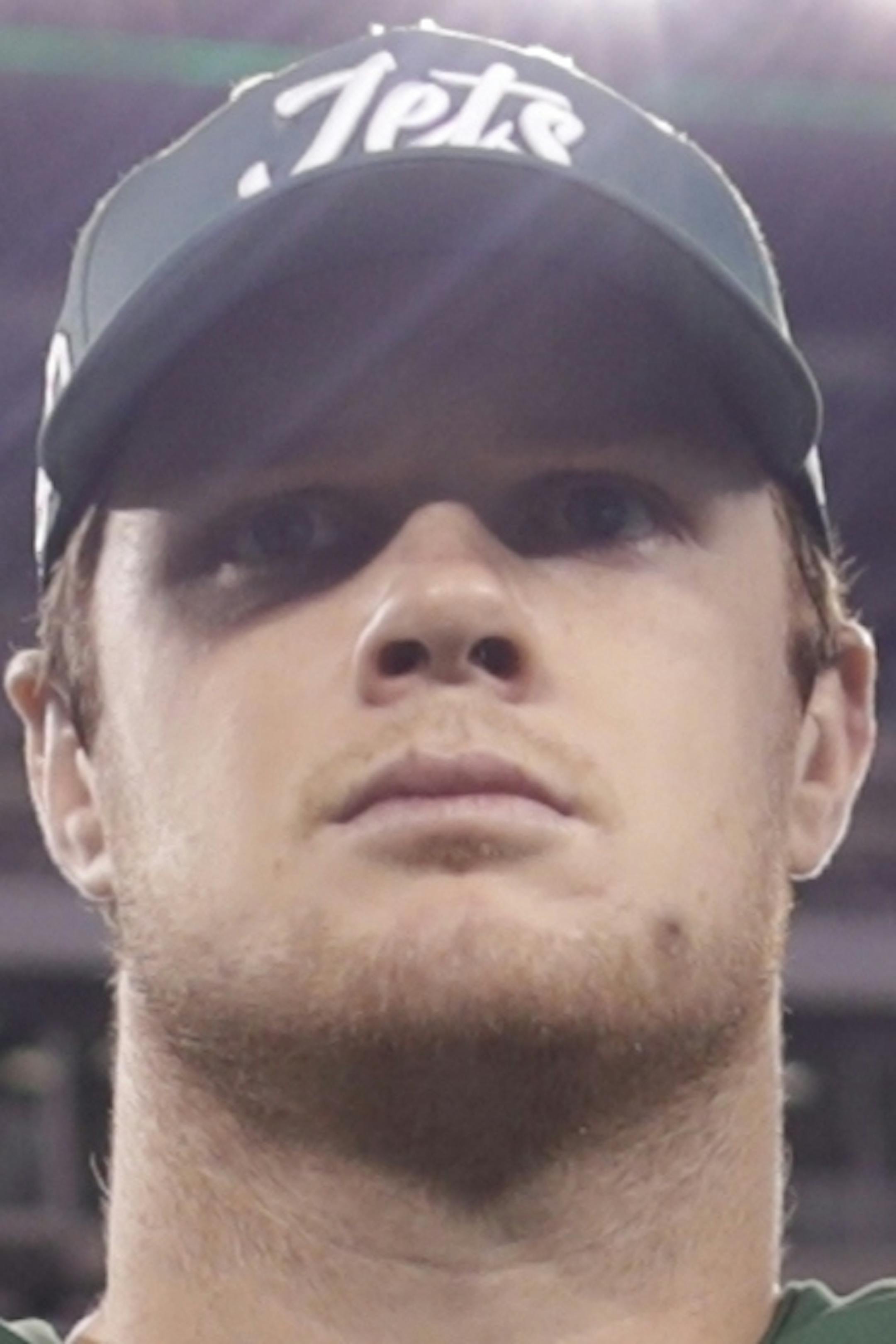 New York Jets quarterback Sam Darnold (14) leaves the field after an NFL football game against the New England Patriots Monday, Oct. 21, 2019, in East Rutherford, N.J. The Patriots won 33-0. (AP Photo/Adam Hunger)