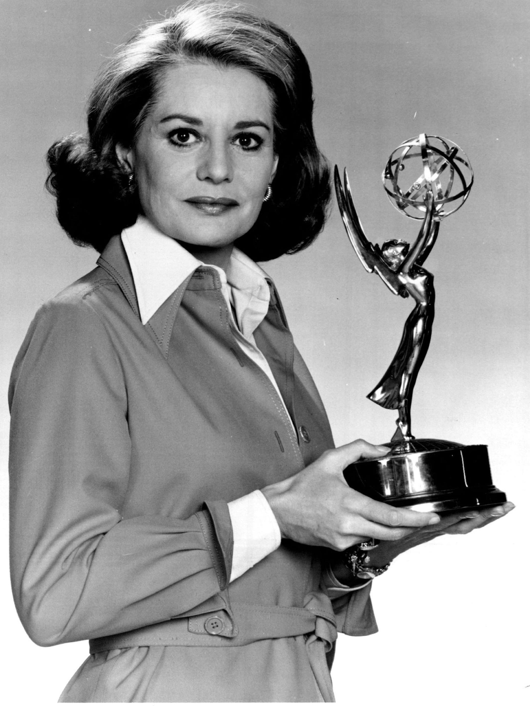 May 3, 1974 DAYTIME EMMY HOST -- Barbara Walters, co-host of "The Friday Daytime Emmy ***** Presentation," to be colorcast Tuesday, May 28 (12 noon-1:30 p.m. NYT) on NBC-TV, poses with one of the coveted statuettes. The broadcast will ***** television's first Emmy Awards presentation designed specifically to honor outstanding daytime programming. May 23, 1974 May 20, 1975 June 22, 1976 June 27, 1976 NBC