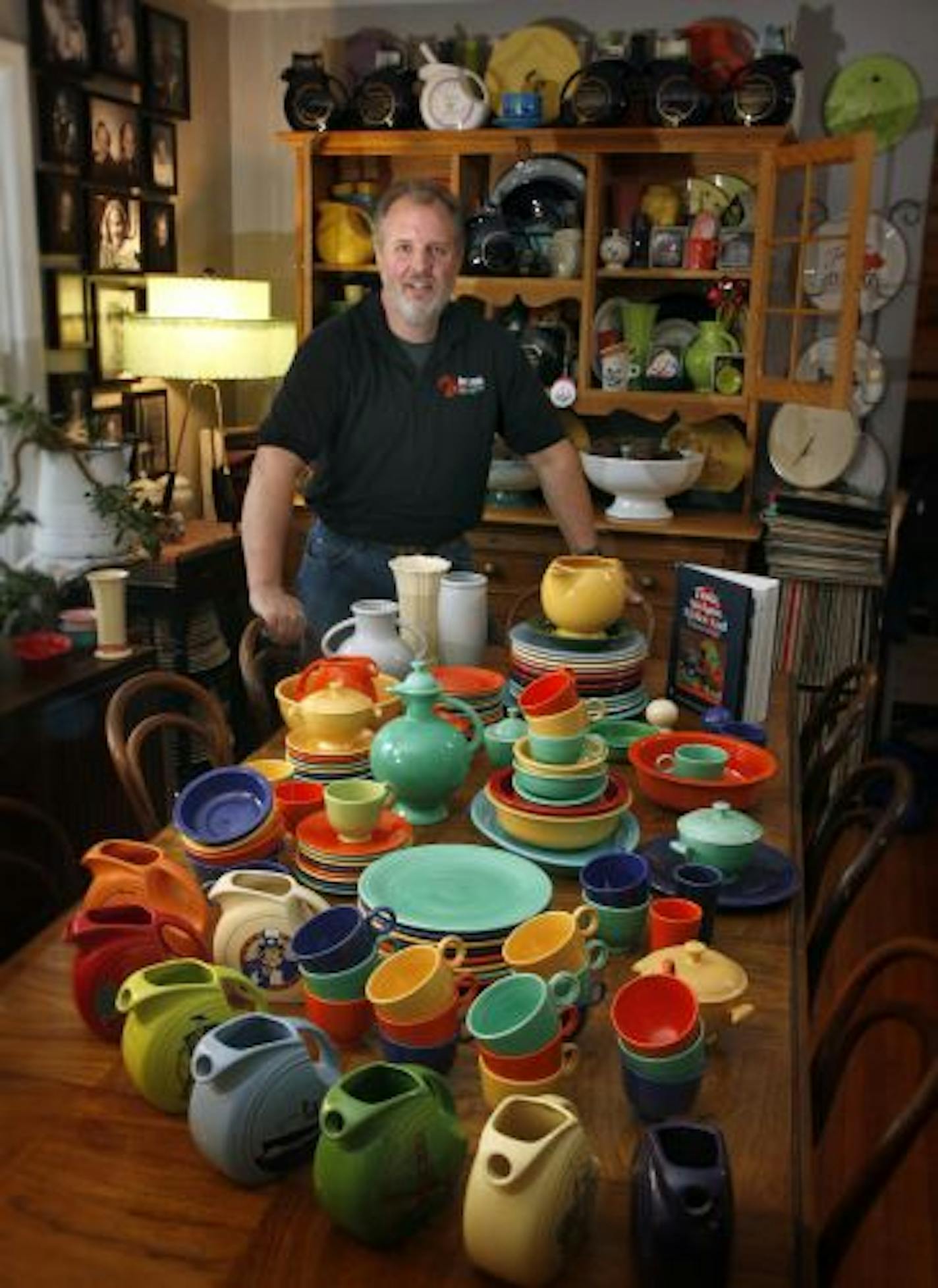 Fred Mutchler of St. Louis Park built an 800-square-foot addition to his home to accommodate the Homer Laughlin dishes that he and his wife collect, much of it Fiesta.