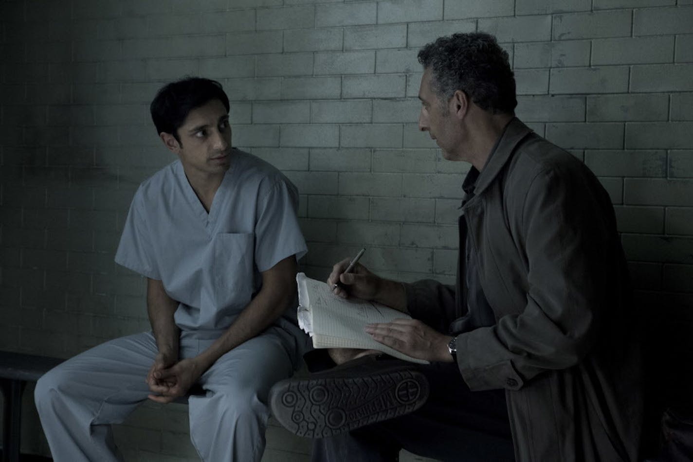 Riz Ahmed and John Turturro in "The Night Of."