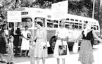 June 8, 1963 Negro Parents Blocked buses that were to take their children to schools in St. Louis Parents said the schools were segregated; several bu
