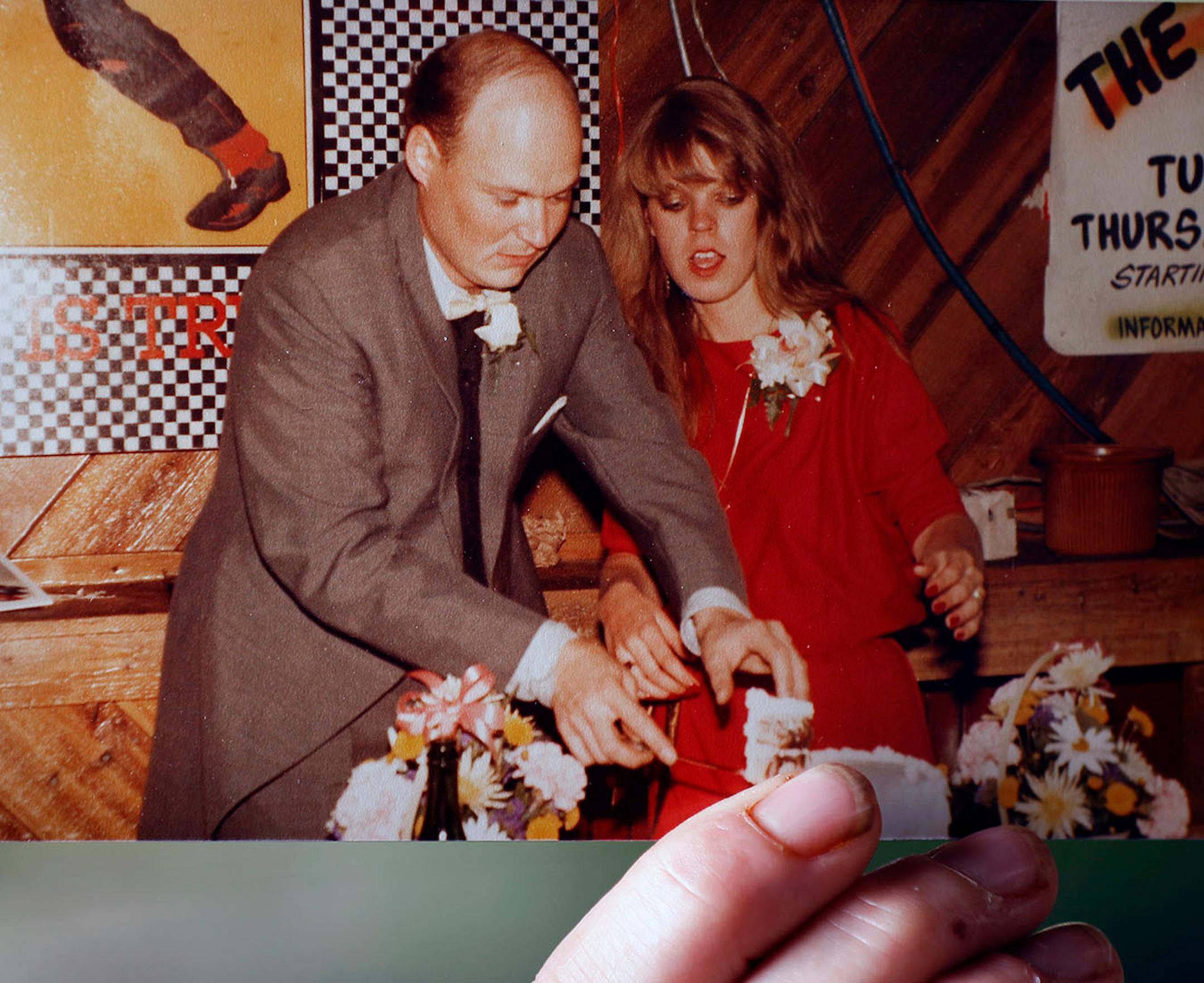Barbara Behrend widow of Joseph Behrend held a photograph of her husband taken on there wedding Monday August 15, 2016 in Delano, MN.