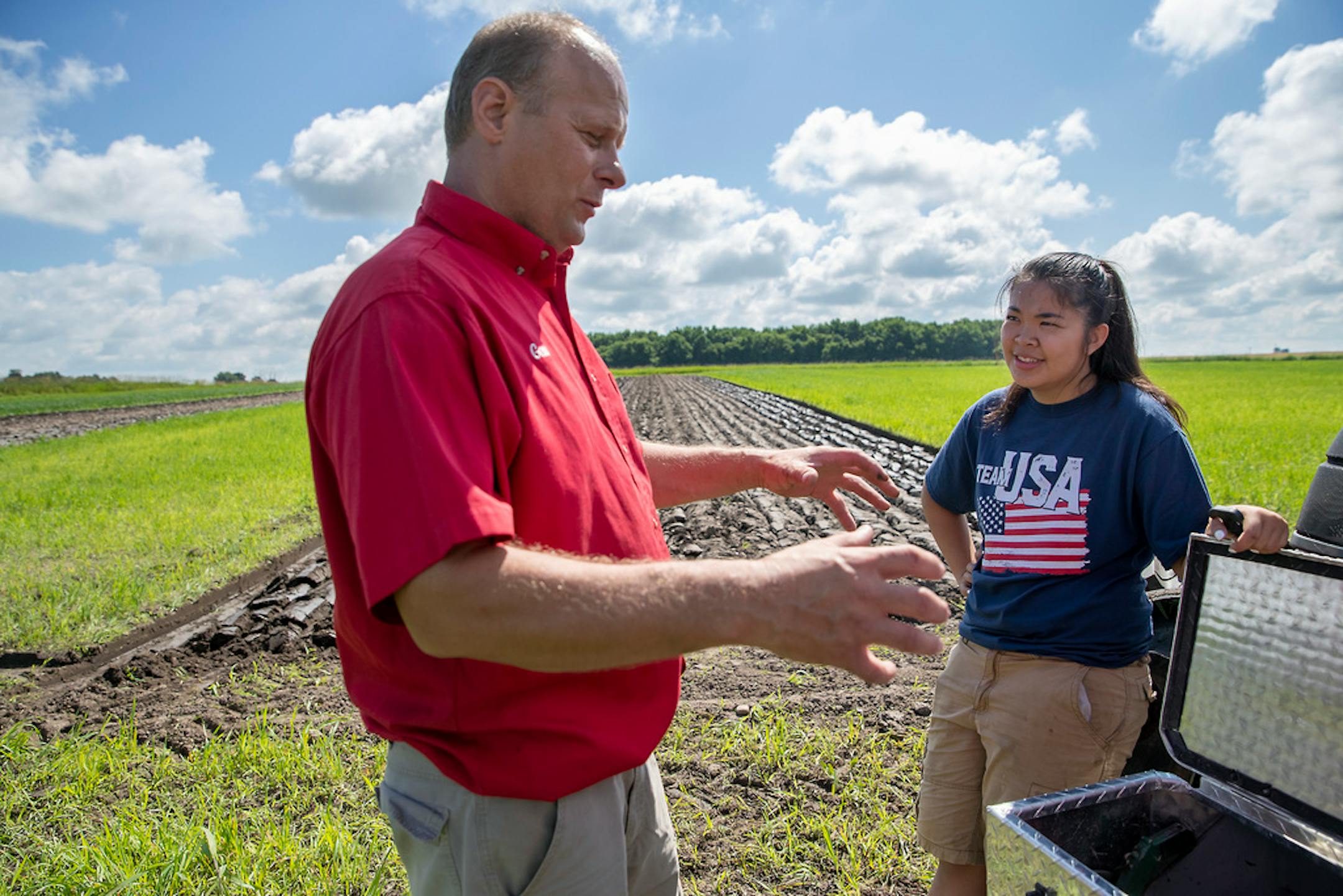 Gene Gruber and daughter Hailey, who started riding with her dad as a toddler and got her first tractor at age 7. She won the U.S. title in 2017, at 15.