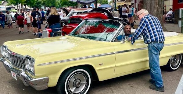 Andrew Hyde was proud of his 1964 Chevrolet Impala, which drew admirers at a Twin Cities car show.