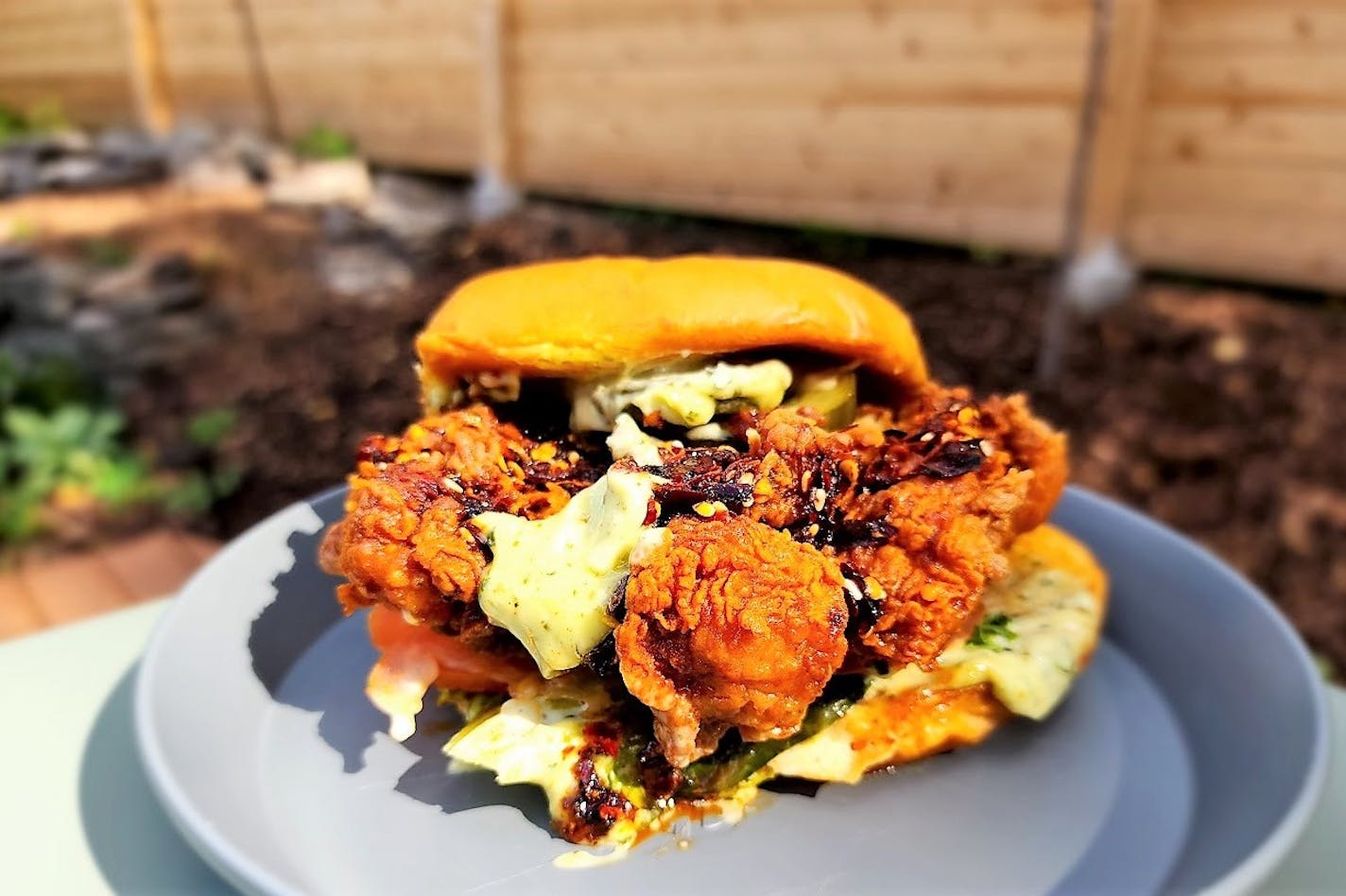 Spicy chicken sandwich from Khue's Kitchen