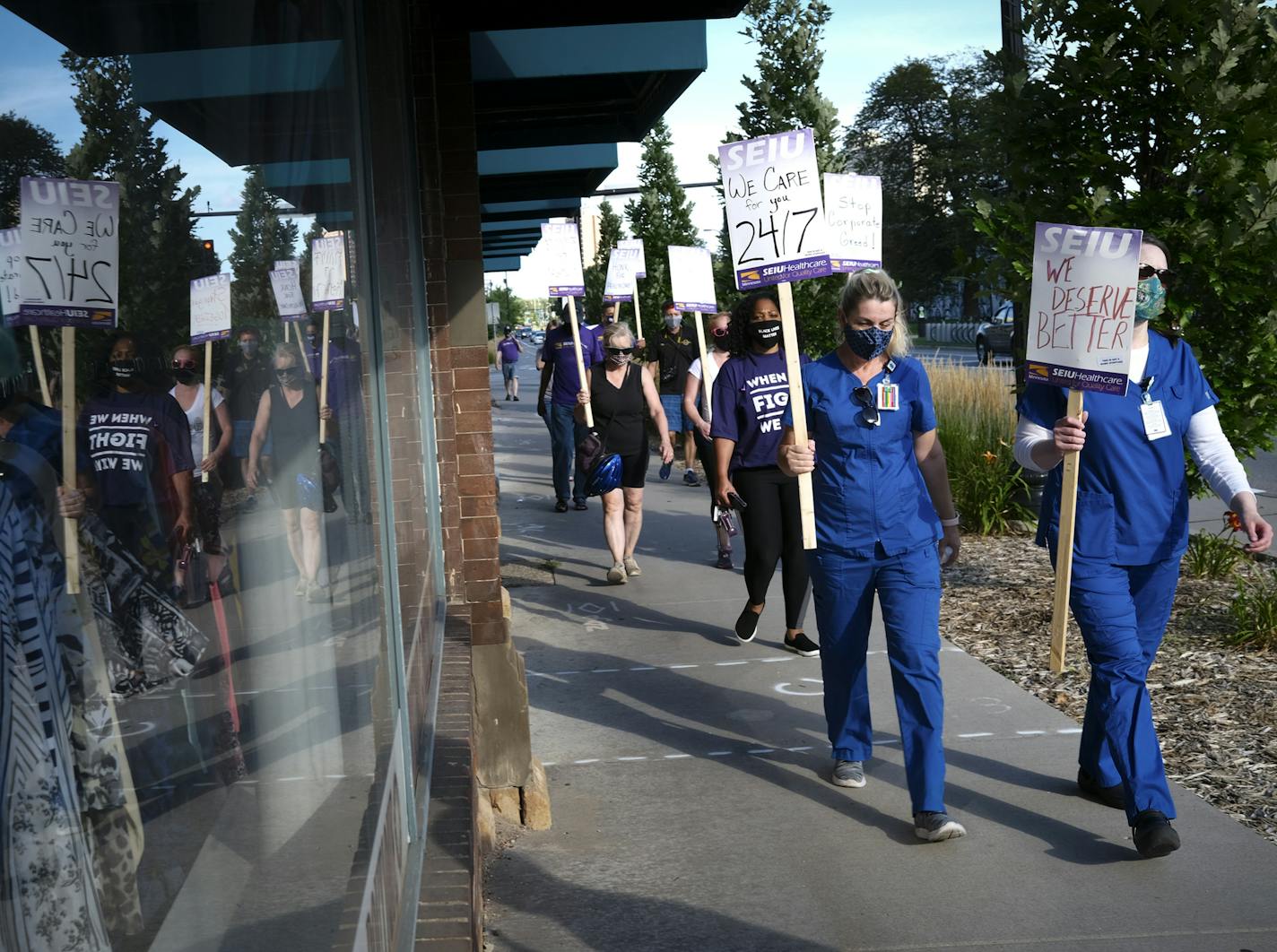 Community members and HealthPartners workers demonstrated against the Riverside Clinic's closure in the Cedar-Riverside neighborhood, which is among 15 in Minneapolis with the highest number of COVID-19 cases.