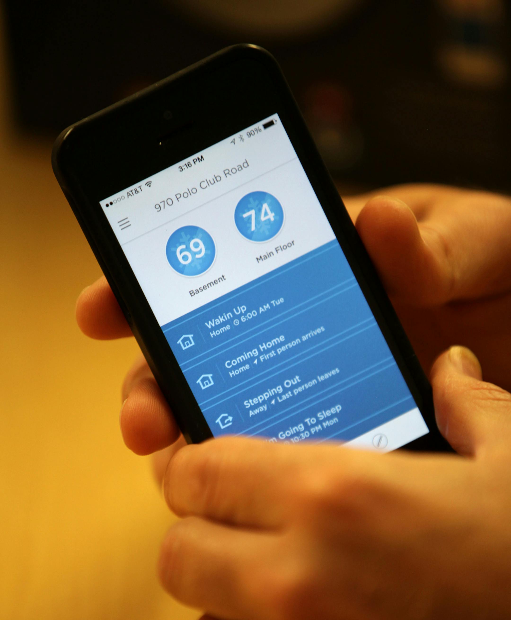 Honeywell’s Lyric uses geofencing in your cellphone to adjust your thermostat as you approach or leave home.