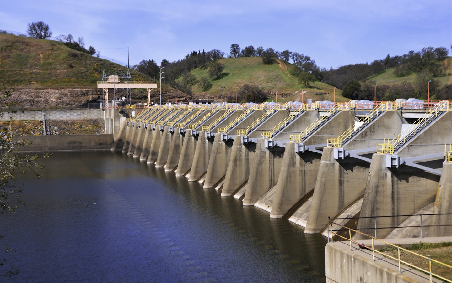 One of the big electrical transformers that operates this powerplant at Nimbus Dam, on the American River near Folsom, California, is filled with Cargill-made soybean oil instead of mineral oil. Credit: Bureau of Reclamation.