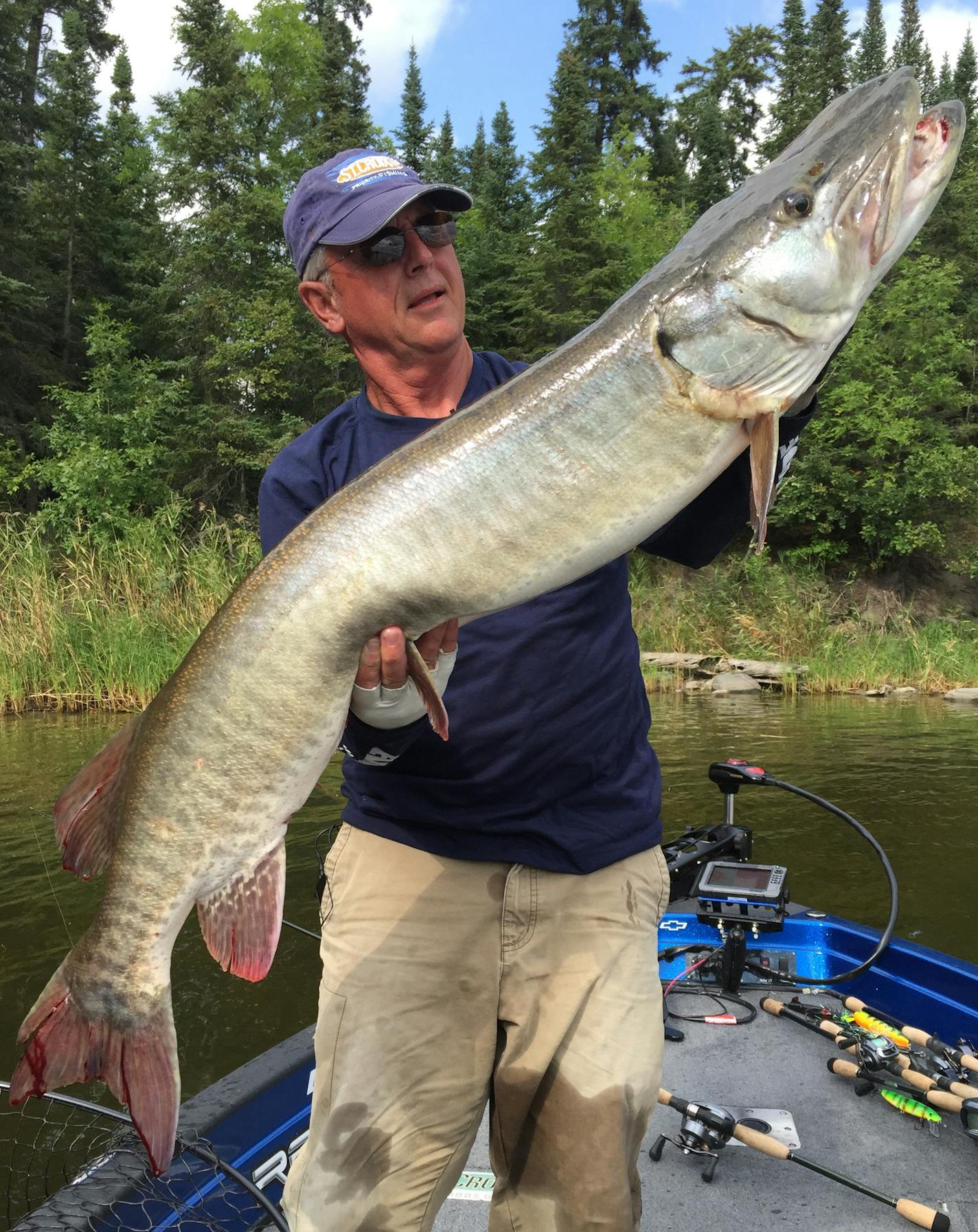 Legendary angler Joe Bucher will talk about the finer points of retrieving lures while musky fishing. His tips will be aimed at how to turn follows into strikes. Bucher is shown here with a giant musky he caught on Lake of the Woods.