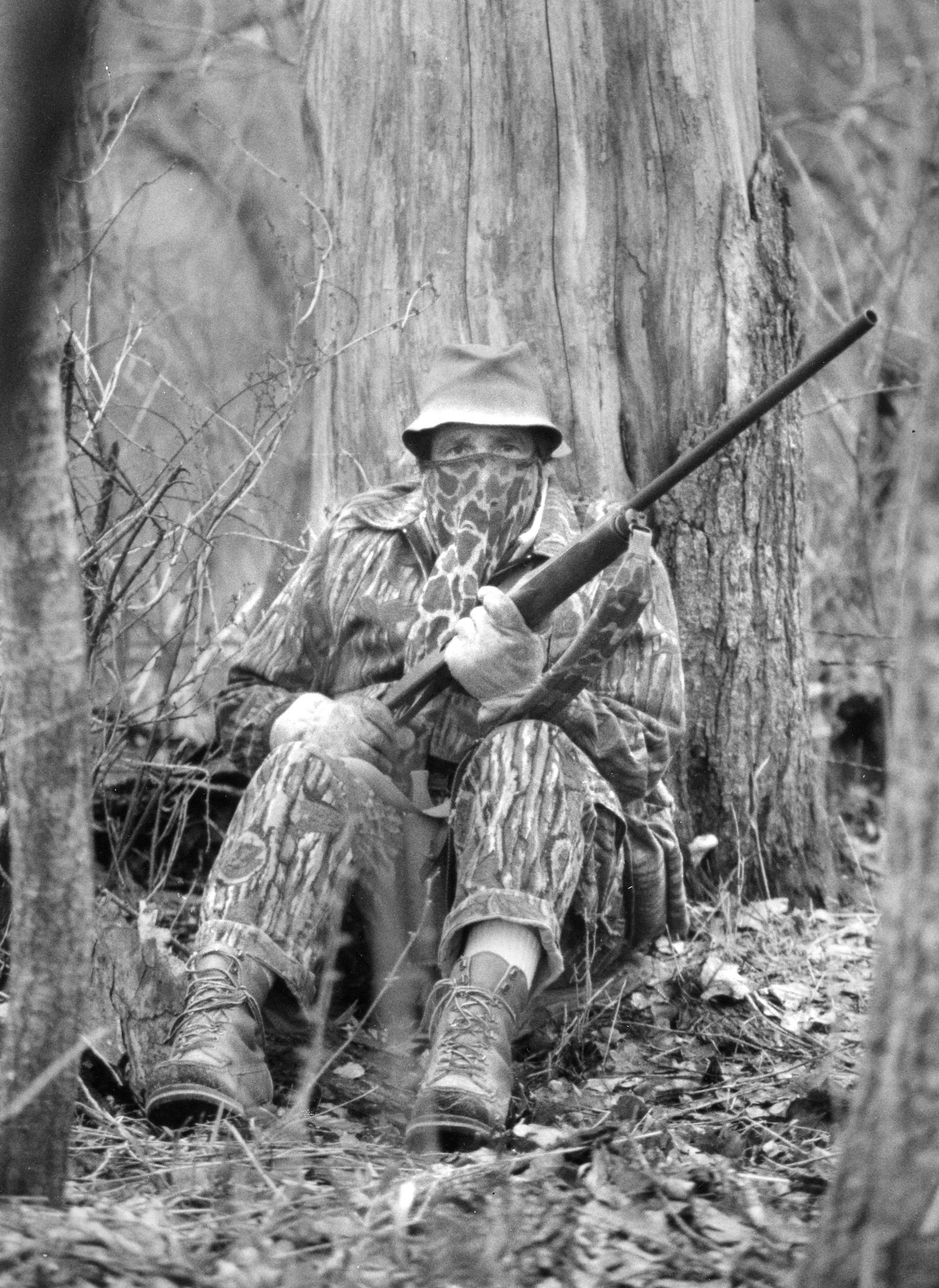Ron Schara turkey hunting in 1992