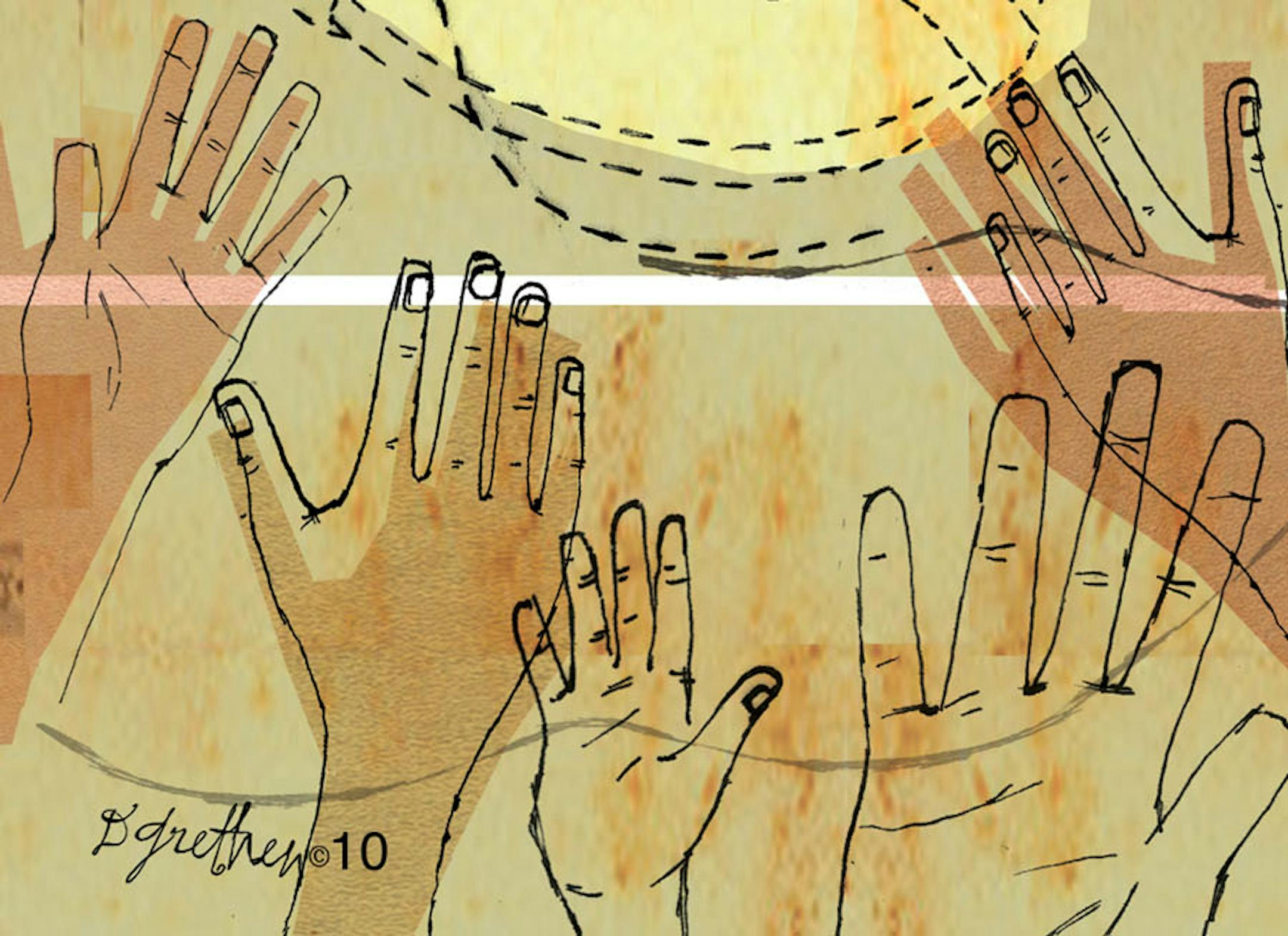 Illustration: Helping hands.