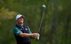 Tom Hoge watches his tee shot on the 12th hole during the second round at the Masters golf tournament on Friday, April 8, 2022, in Augusta, Ga. (AP Ph