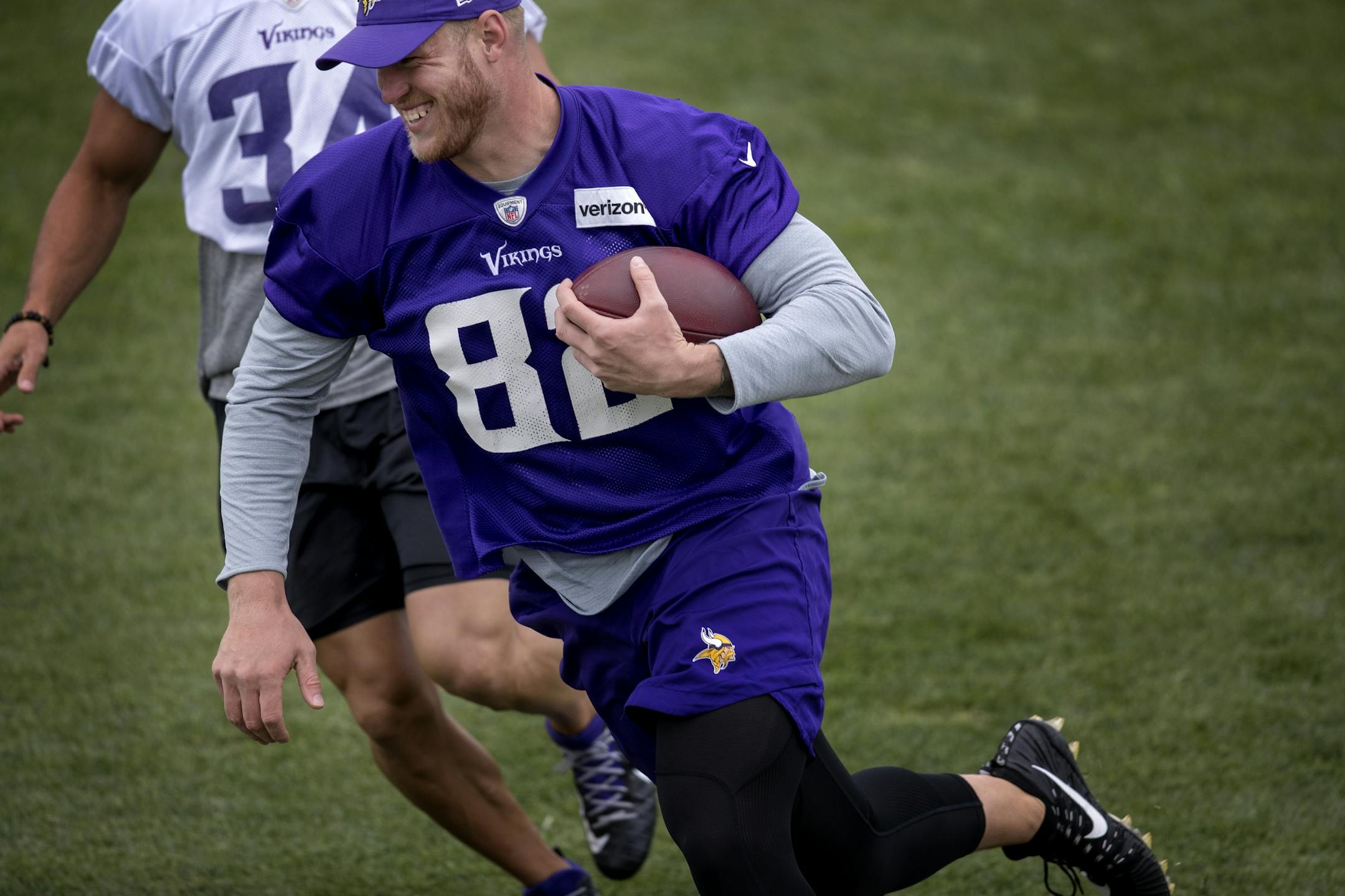 Minnesota Vikings Kyle Rudolph (82) during the morning practice.
