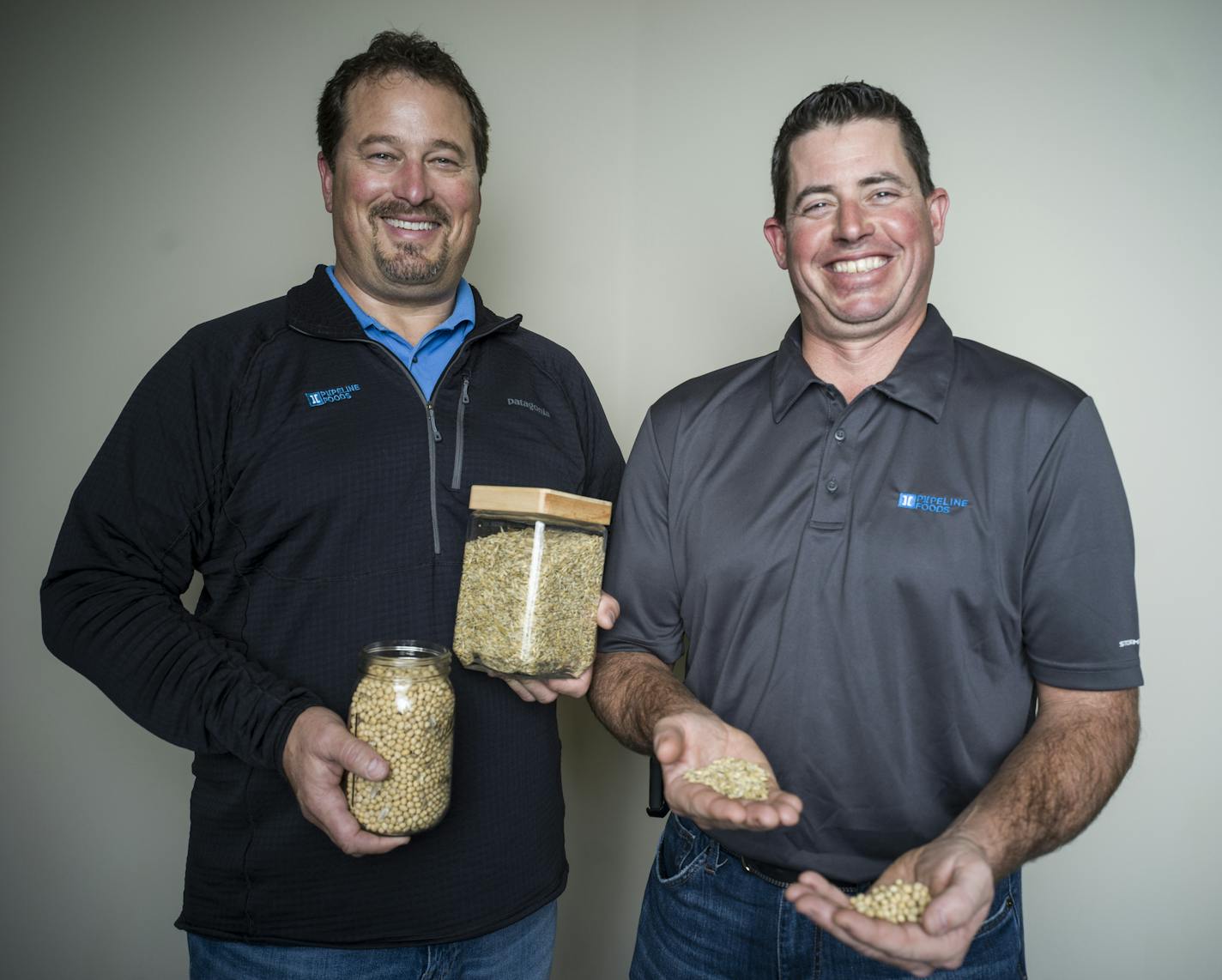 Neil Juhnke, left, and Jason Charles, two of the co-founders at Fridley's Pipeline Foods, know the hurdles that organic farmers face.