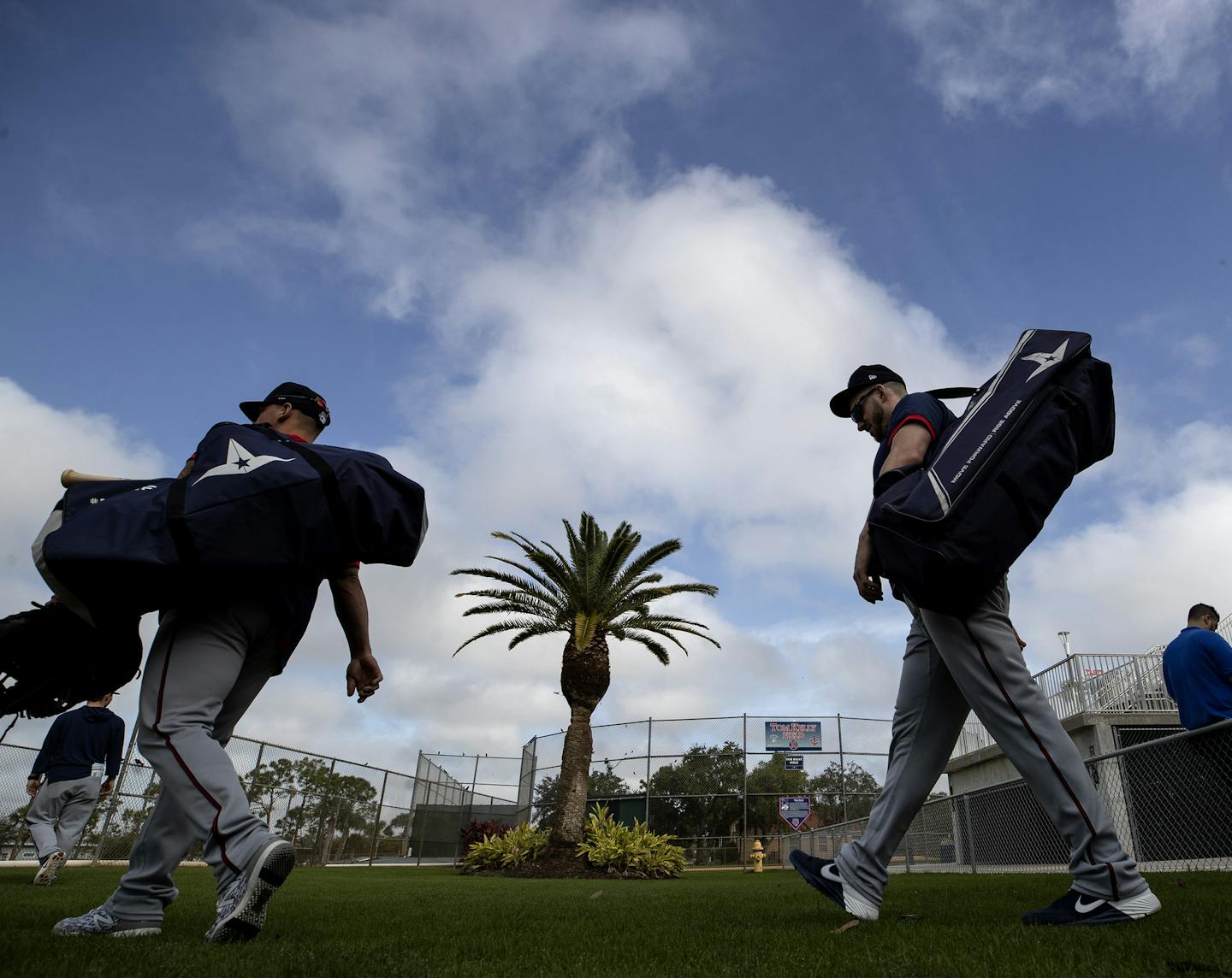 Minnesota Twins players took the field for the first day of workouts for pitchers and catchers. ] CARLOS GONZALEZ &#x2022; cgonzalez@startribune.com &#x2013; Fort Myers, FL &#x2013; February 12, 2020, CenturyLink Sports Complex, Hammond Stadium, Minnesota Twins, Spring Training