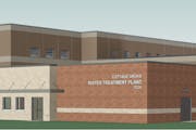 A rendering provided by the city of Cottage Grove shows the PFAS-filtering water treatment plant scheduled to open by 2025.
