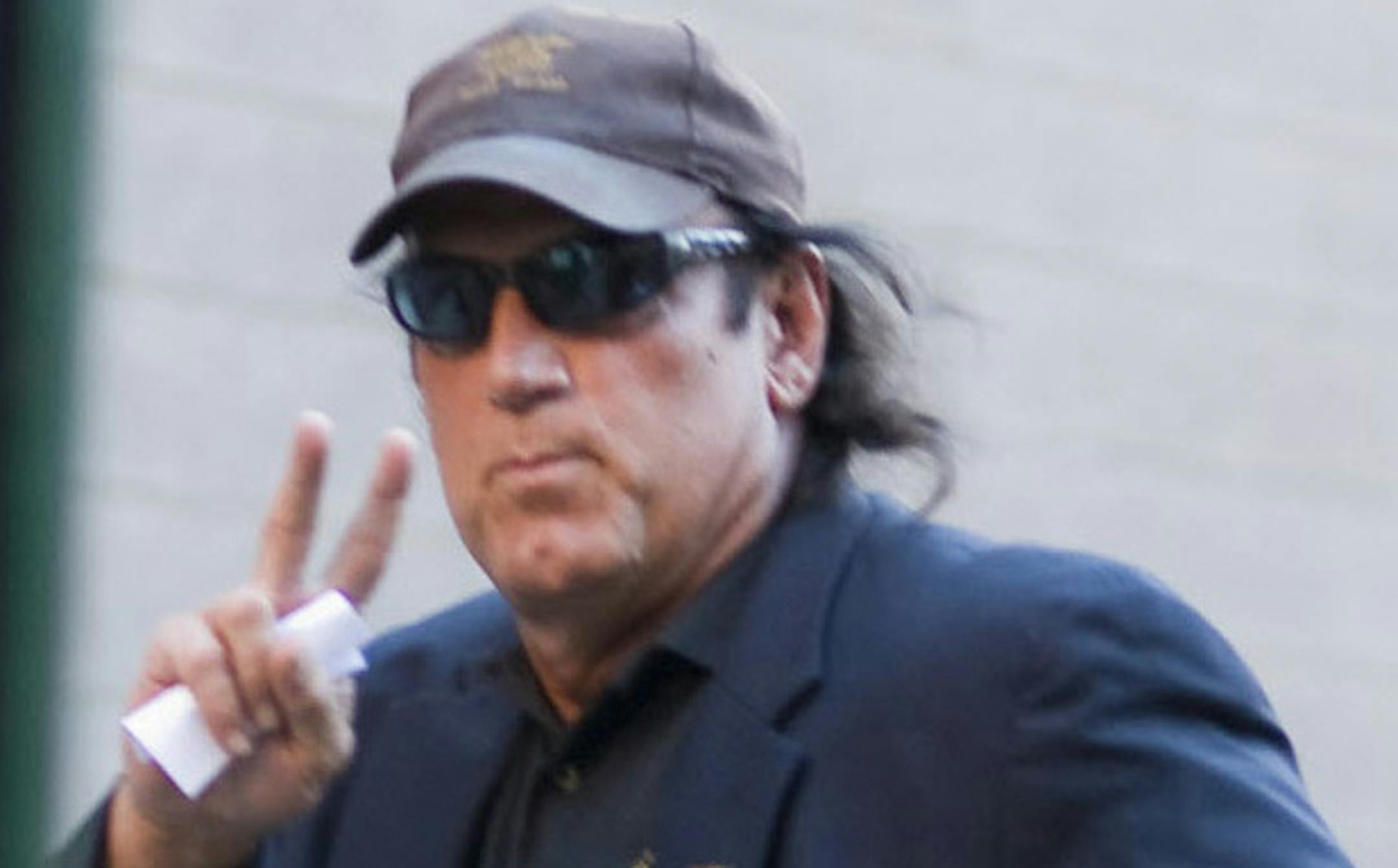 Jesse Ventura arrives at WCCO television studios for Monday night's appearance on "Larry King Live."