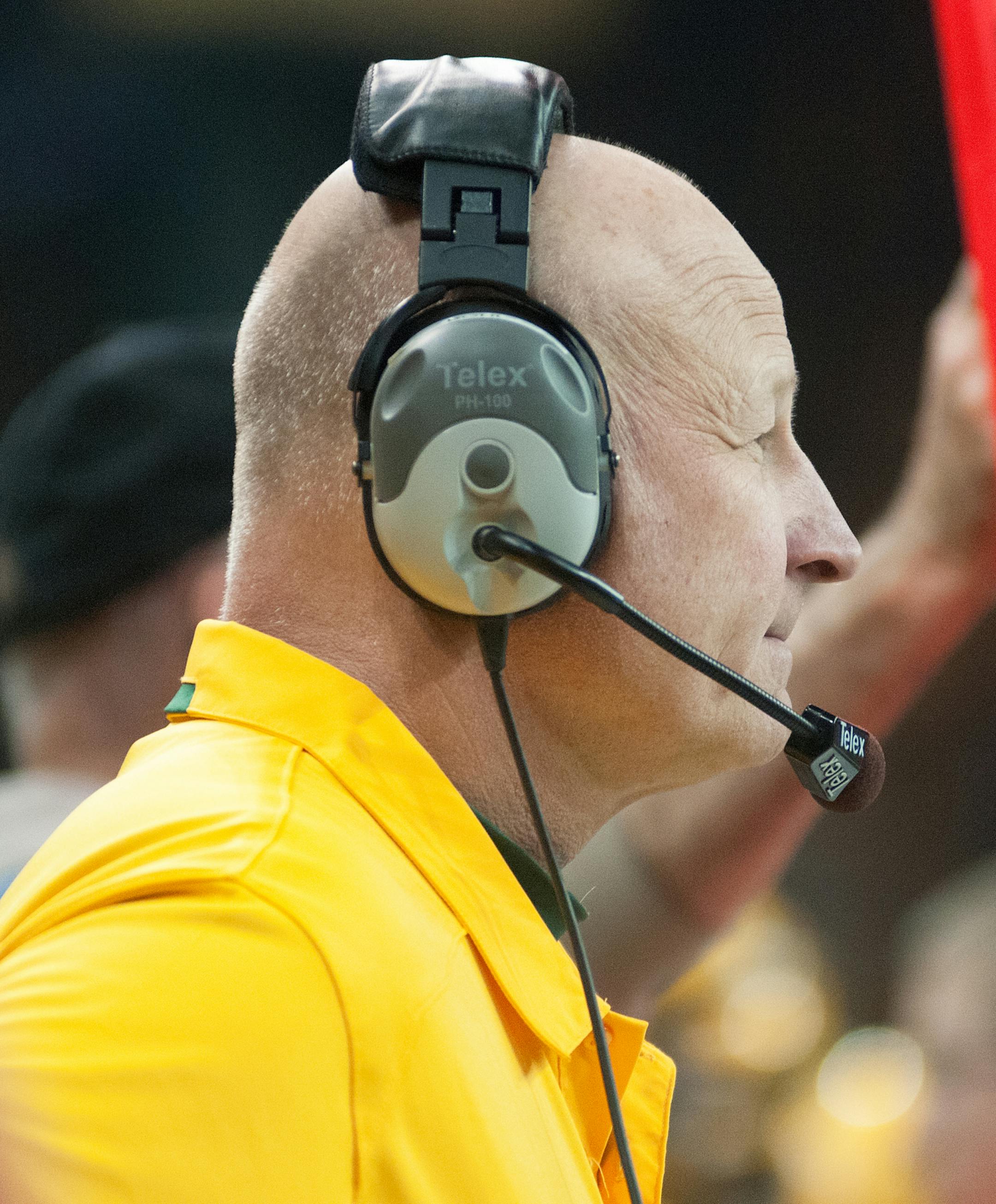 North Dakota State head football coach Craig Bohl watches from the sideline during an NCAA college football game in the quarterfinals of the Football Championship Subdivision playoffs against Coastal Carolina Saturday, Dec. 14, 2013, in Fargo, N.D. (AP Photo/Kevin Cederstrom)