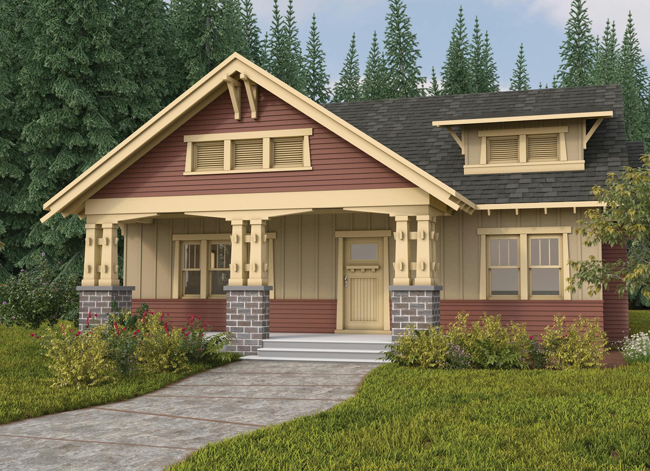 Home plan for Aug. 23, 2015: Bungalow lives large on a narrow lot