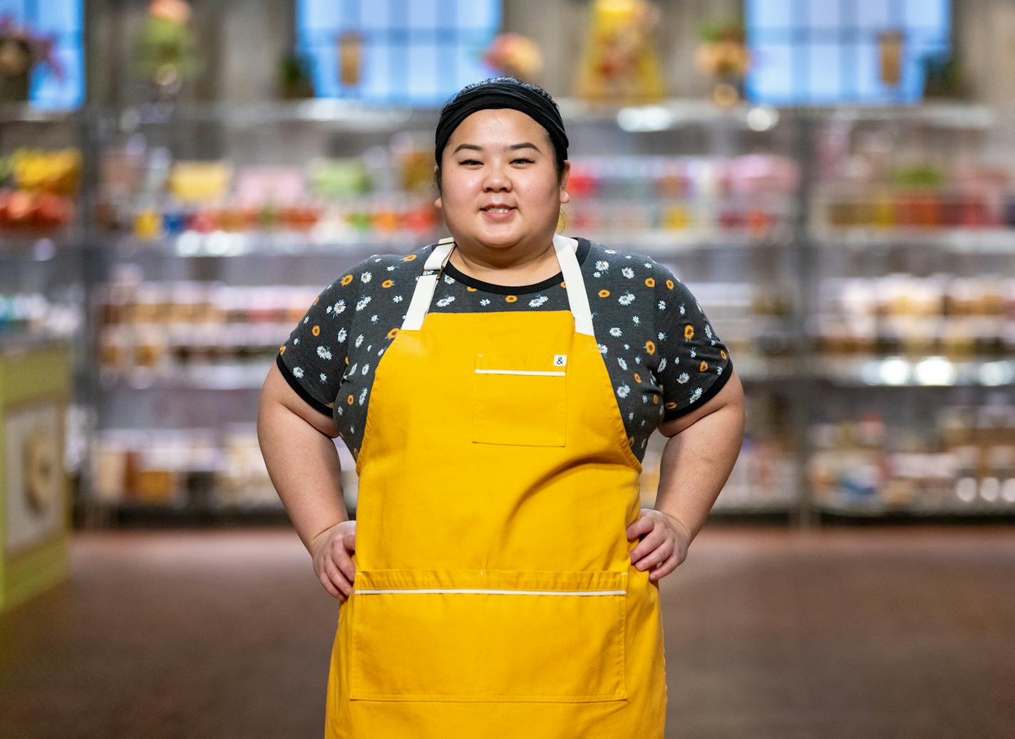 Contestant Jai Xiong, baking process, as seen on the Food Network's Spring Baking Championship, Season 9.Credit: Rob Price, Discovery