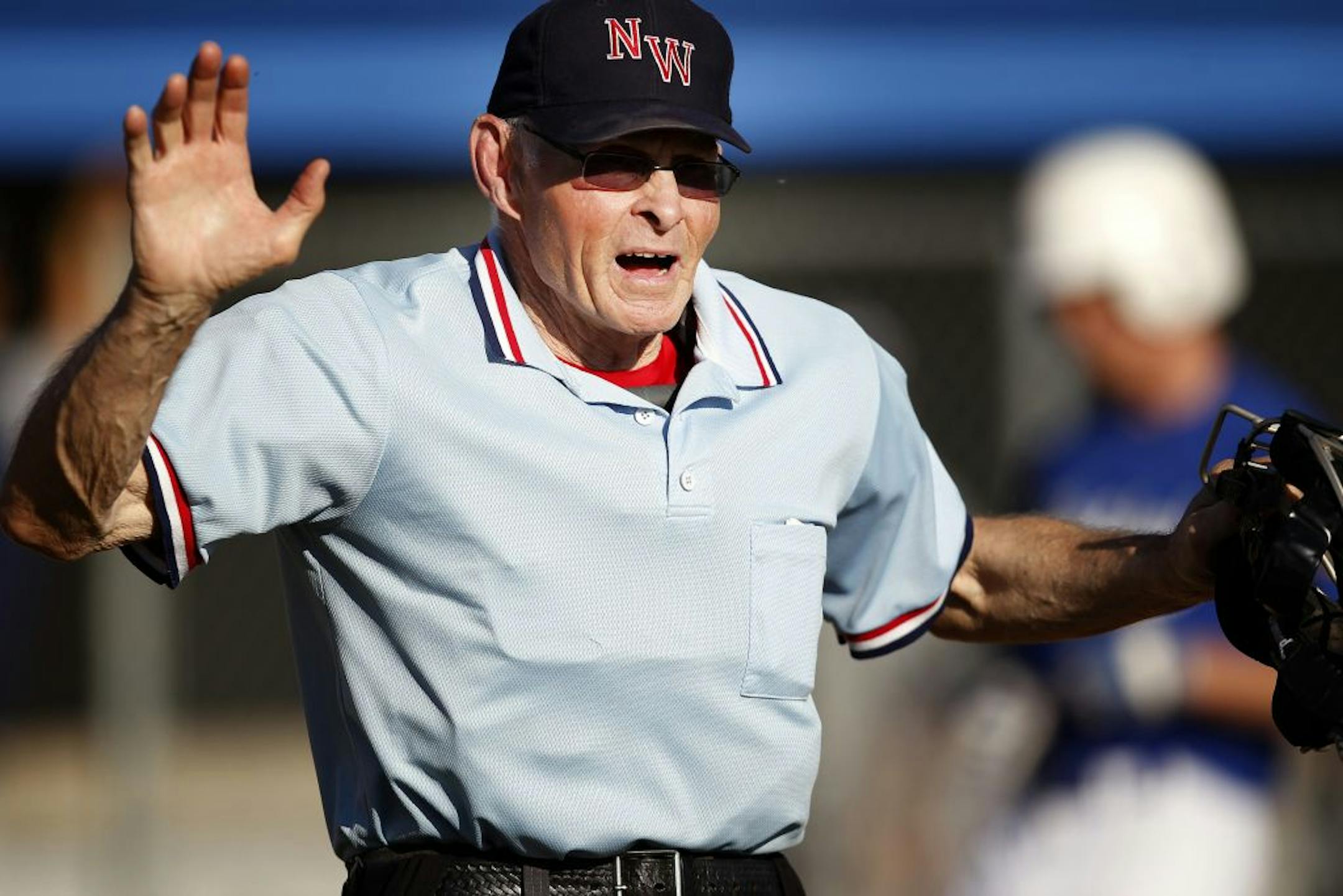 Larry Gallagher is a 71 year-old baseball umpire who has worked high school, Legion, college and town ball games since 1961. "Unless there's an important family obligation, I'll work a game every night, if possible," Gallagher said. "I enjoy the challenge of making decisions."