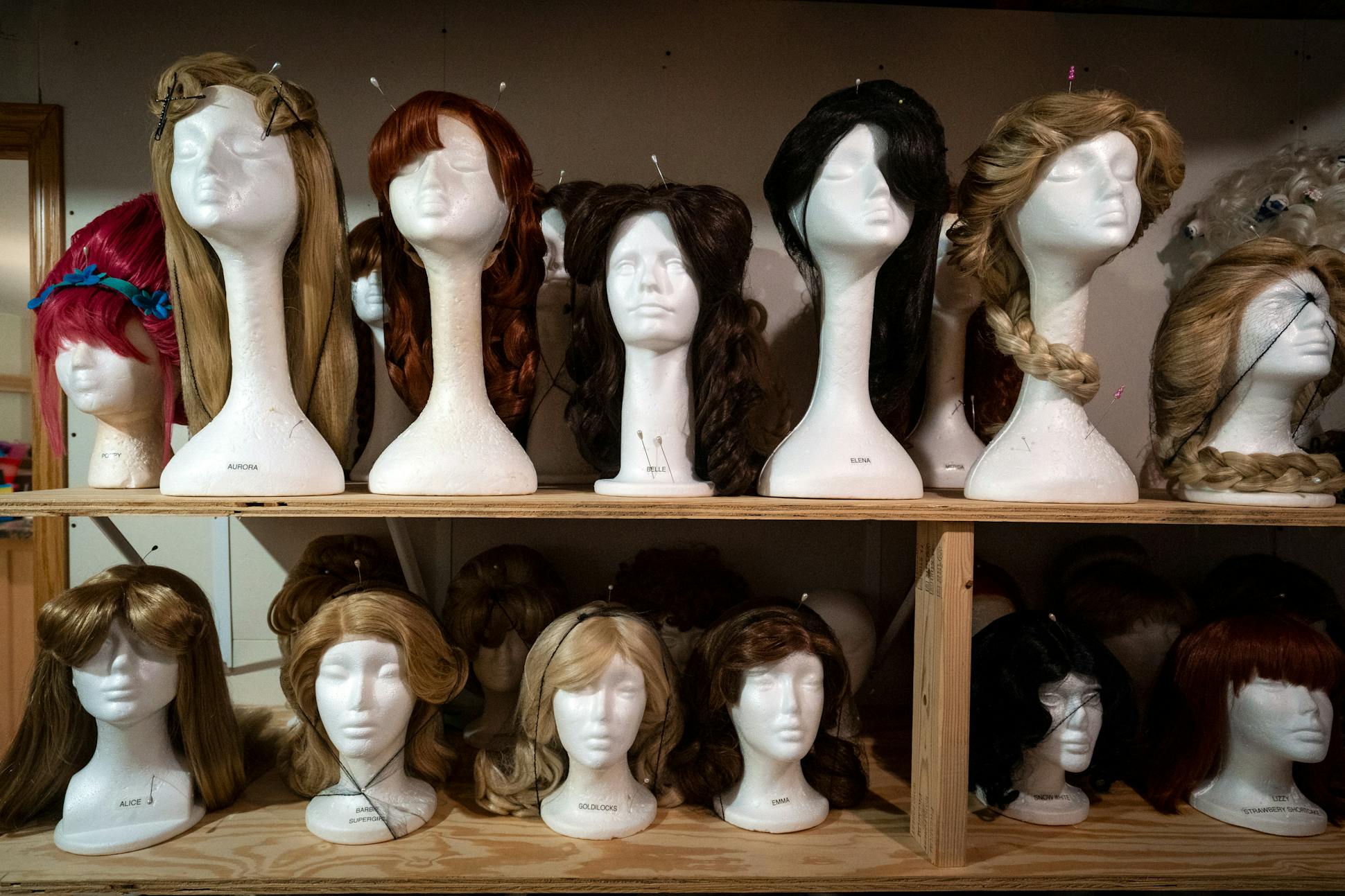 There's a whole room in Fenstad's home that is dedicated just to her wigs.