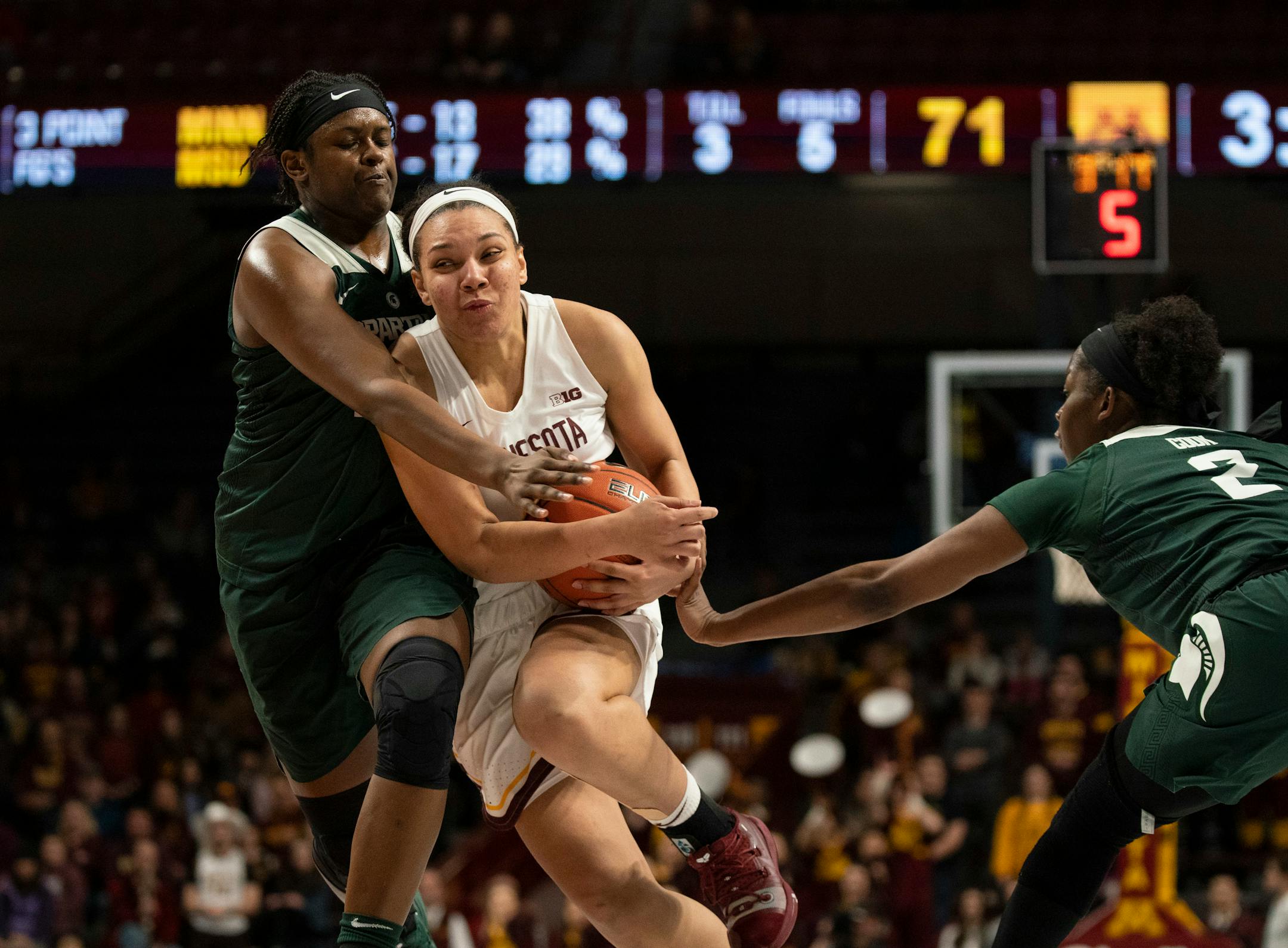 Gophers guard/forward Destiny Pitts was second on the Gophers and sixth in the conference with a 16.3 scoring average last season.