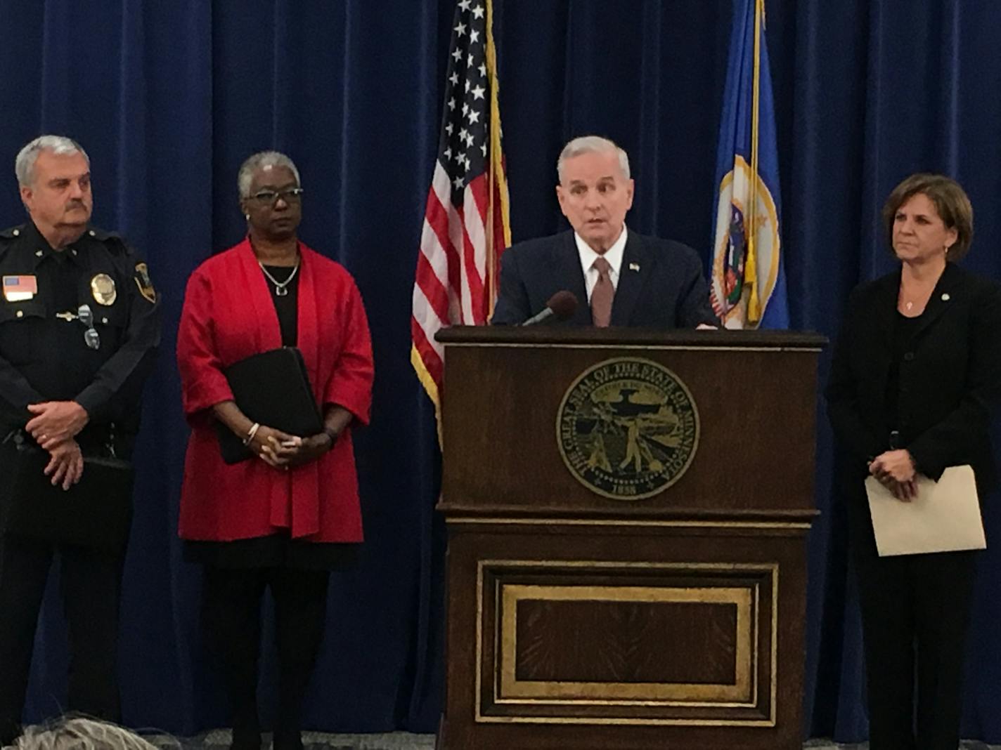 Gov. Mark Dayton announces Wednesday an advisory panel that will examine policing practices in the wake of the high-profile shootings of two black men, Philando Castille and Jamar Clark, at the hands of police officers.