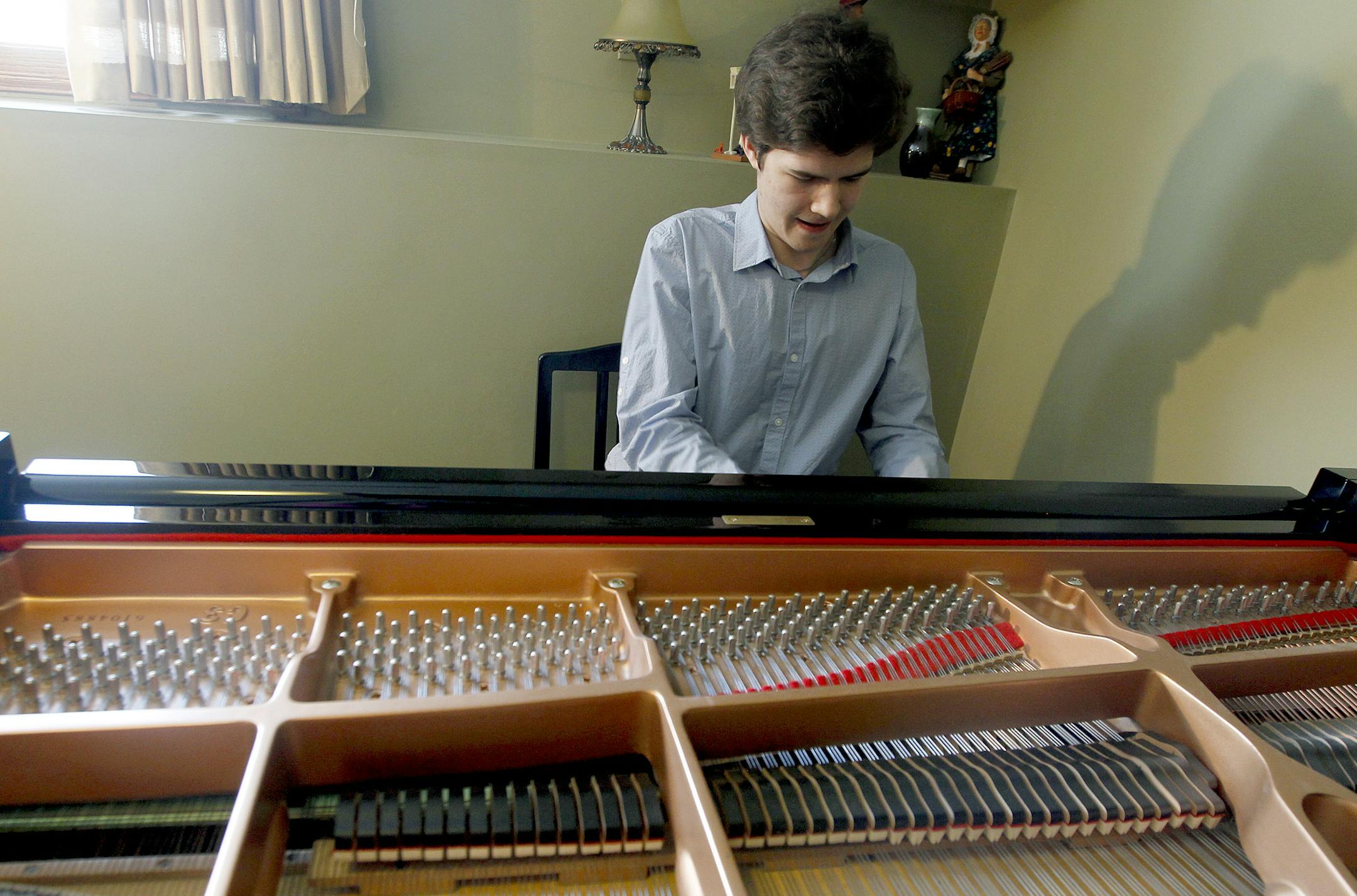Dr. Stella Stick of Hamline University worked with Osip Nikiforov, a prize-winning piano student, at her home, Thursday, March 13, 2013 in Maple Grove, MN. ] (ELIZABETH FLORES/STAR TRIBUNE) ELIZABETH FLORES &#x2022; eflores@startribune.com