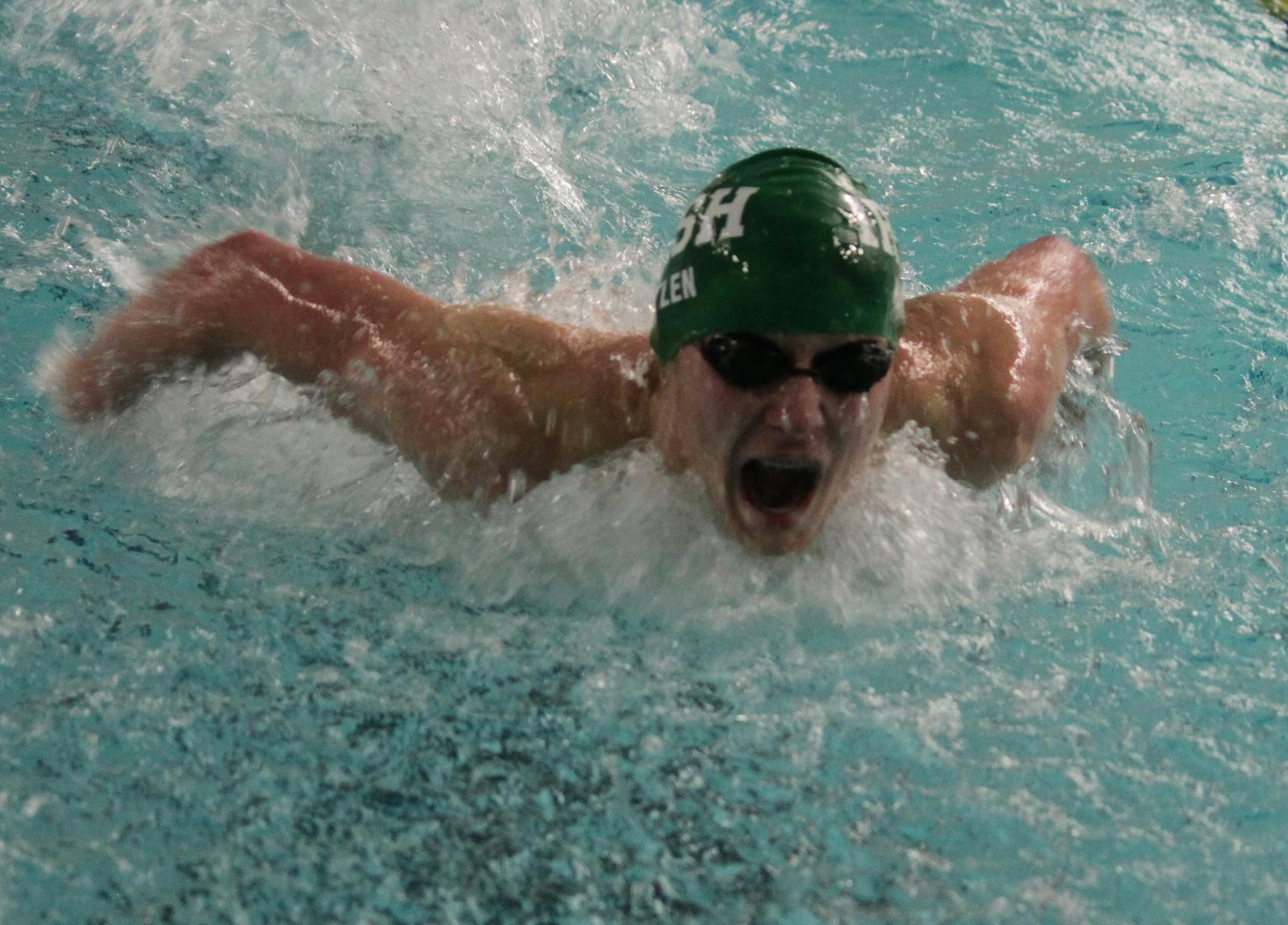 Sheldon Hatlen didn'tt start swimming competitively until he was in ninth grade, but Rosemount swimming coach Tami Carlson now calls Hatlen "the Beast.''