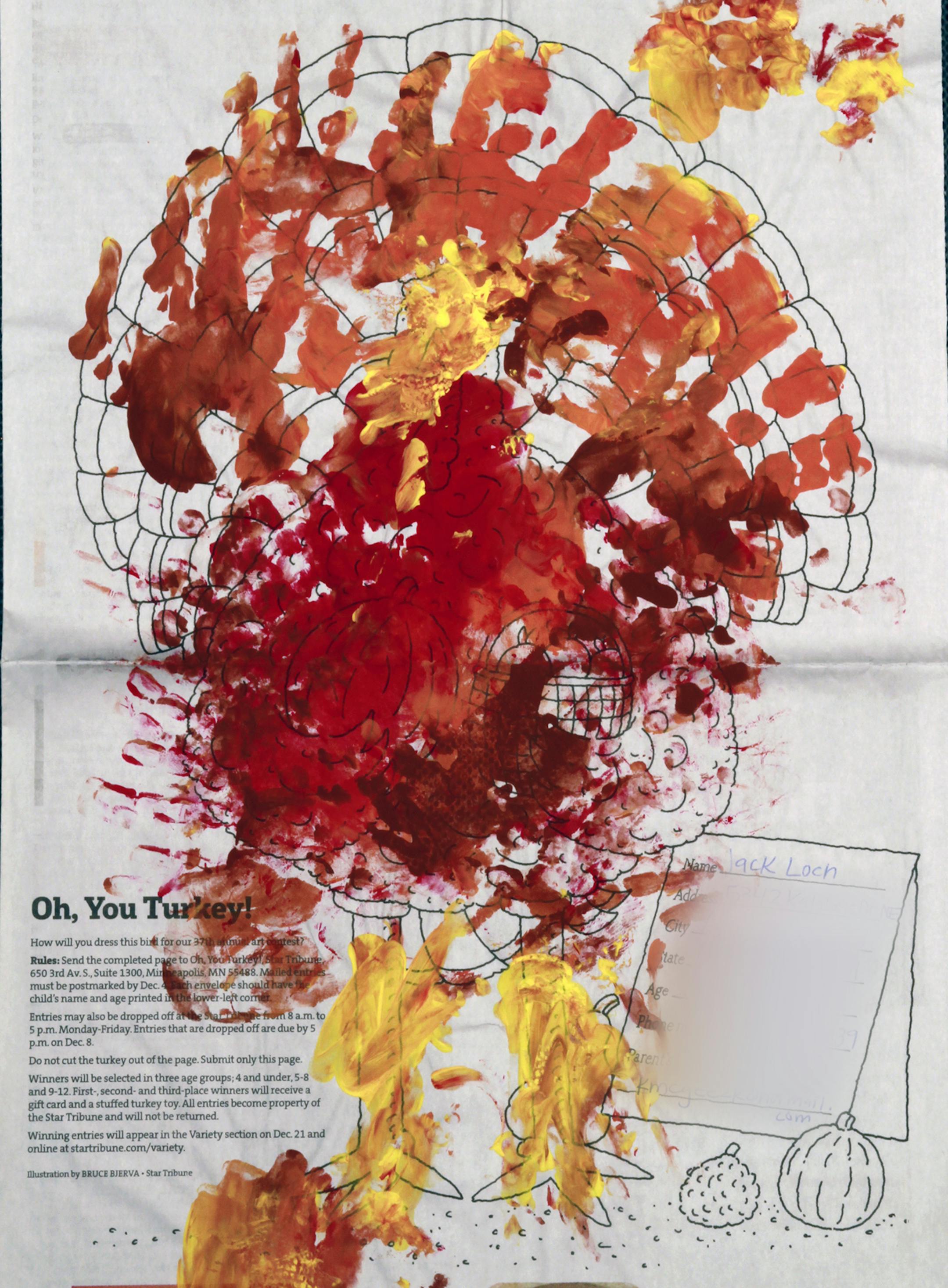 2015 'oh you turkey' winners - Jack Loch, 18mo. Albertville, MN