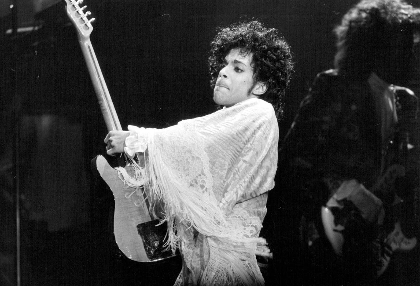 December 1984: Prince on stage: His concerts have packed the St. Paul Civic Center.