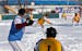 The St. Paul Winter Carnival sponsored a five-inning softball game in the snow of Midway Stadium between former players and friends of the St. Paul Sa