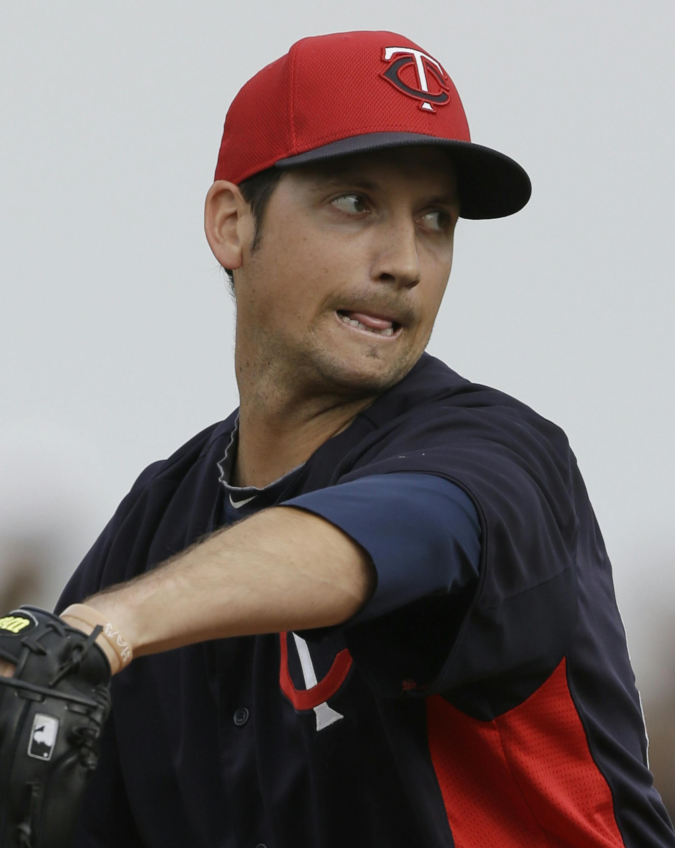Minnesota Twins pitcher Alex Meyer throws during the eighth inning of an exhibition spring training baseball game against the Pittsburgh Pirates, Saturday, March 9, 2013 in Bradenton, Fla. (AP Photo/Carlos Osorio) ORG XMIT: NYOTK ORG XMIT: MIN1304261632021088