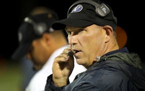Brad Anderson, shown coaching Wayzata in 2016, is taking over the football program at Benilde-St. Margaret's.